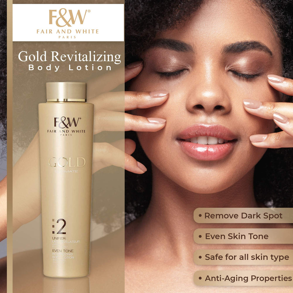 FAIR & WHITE Gold Revitalizing Body Lotion 500ml – Argan Oil, Vitamin E & Shea Butter