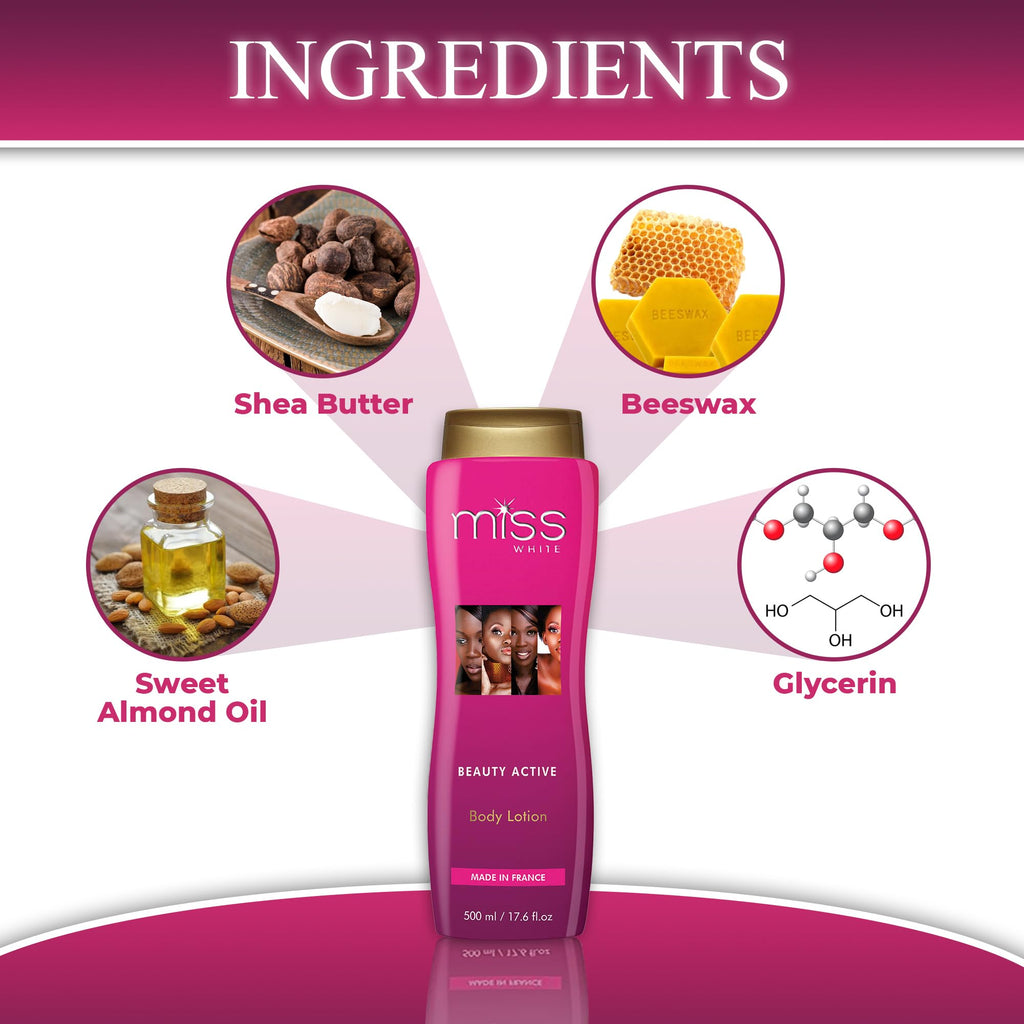 FAIR & WHITE Miss White Skin Brightening Body Lotion – 13.5 oz / 500 ml | Moisturizing, Hydrating