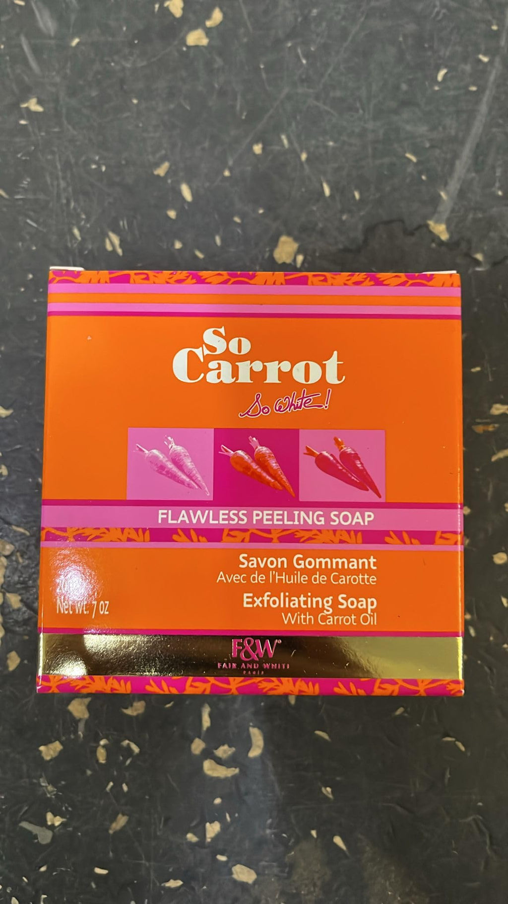 FAIR & WHITE So Carrot Exfoliating Soap – 200g | Deep Cleanse & Gentle Brightening