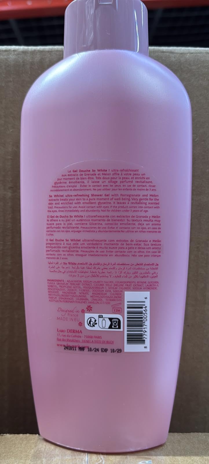FAIR & WHITE So White Refreshing Brightening Body Wash – 1000ml | Melon & Pomegranate Extracts