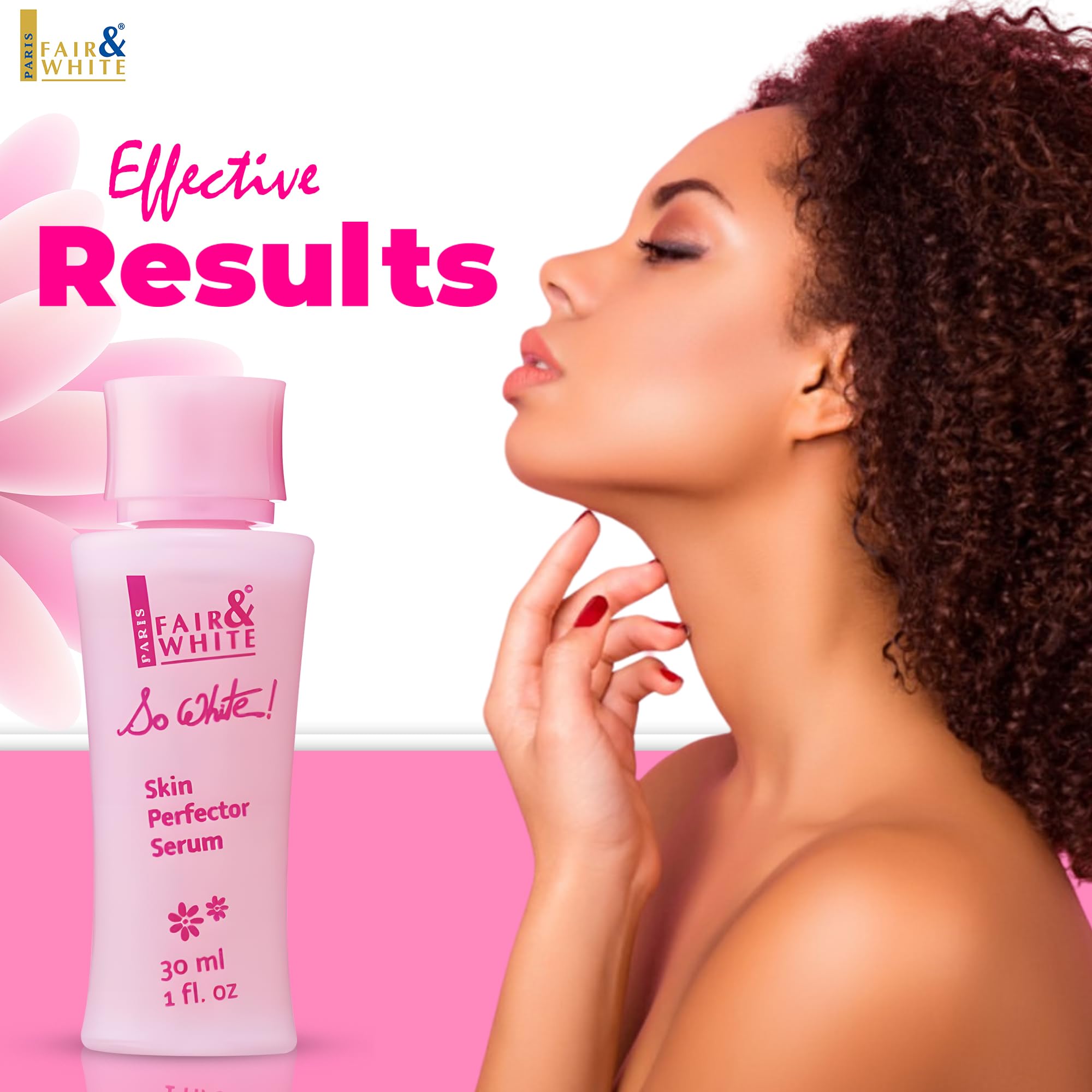 FAIR & WHITE So White Skin Brightening Serum 30ml – Kojic Acid & Castor Oil for Face, Elbows, Knees, Feet
