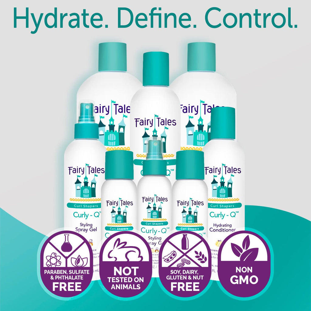 Fairy Tales Curly Q Hydrating Kids Shampoo & Conditioner — 2 Pack (12oz + 8oz)
