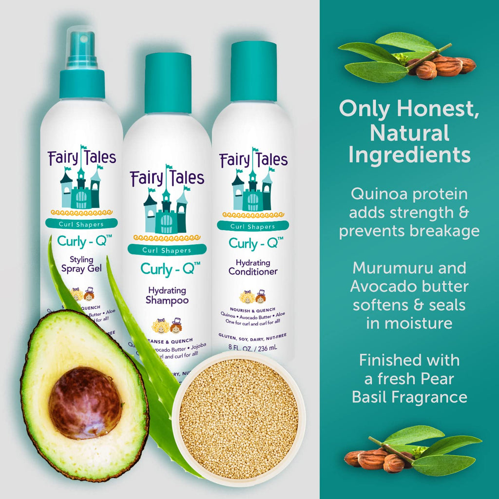 Fairy Tales Curly Q Hydrating Kids Shampoo & Conditioner — 2 Pack (12oz + 8oz)