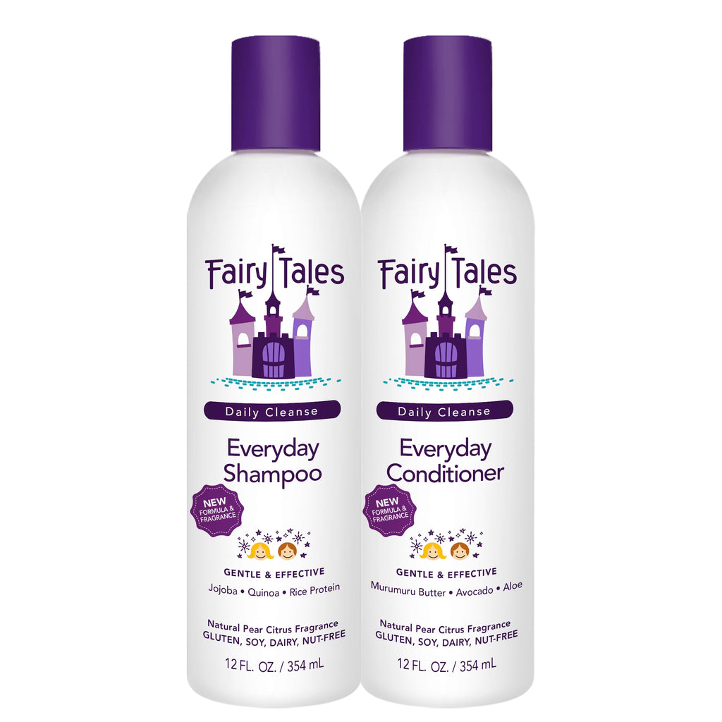 Fairy Tales Daily Cleanse Kids Shampoo & Conditioner | Sulfate Free & Dye Free | Gentle, Nourishing Hair Care for Girls & Boys