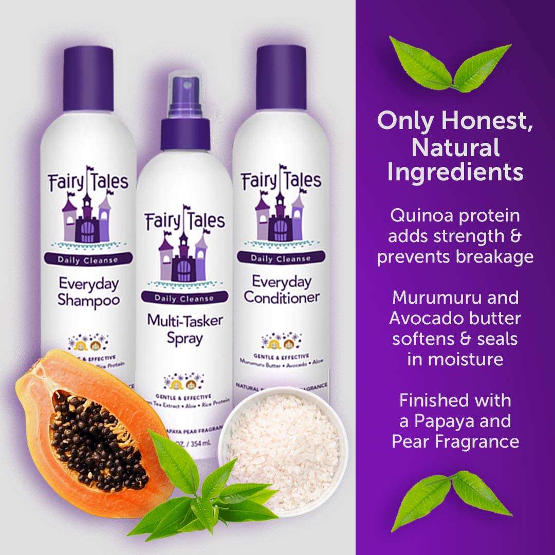 Fairy Tales Daily Cleanse Kids Shampoo & Conditioner | Sulfate Free & Dye Free | Gentle, Nourishing Hair Care for Girls & Boys