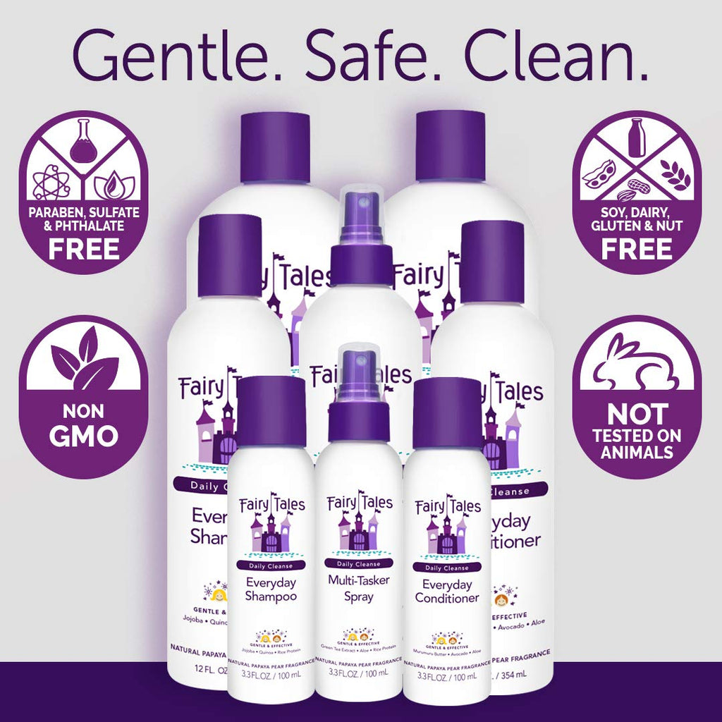 Fairy Tales Daily Cleanse Kids Shampoo – Gentle, Paraben-Free, All Hair Types, 32 oz
