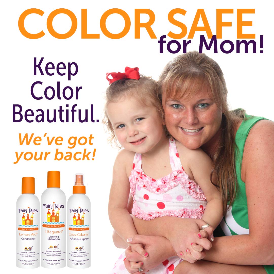 Fairy Tales Swim Shampoo & Conditioner for Kids — 32oz Duo, USA Made, Chlorine Removal, No Parabens or Sulfates