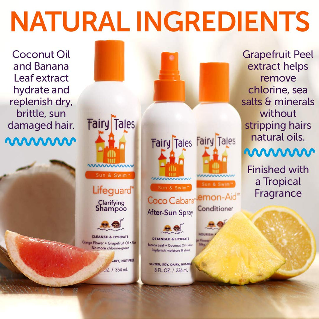 Fairy Tales Swim Shampoo & Conditioner for Kids — 32oz Duo, USA Made, Chlorine Removal, No Parabens or Sulfates