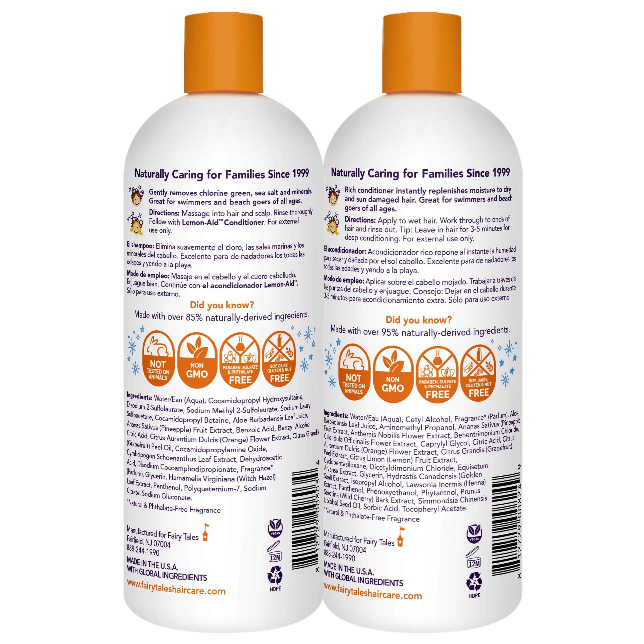 Fairy Tales Swim Shampoo & Conditioner for Kids — 32oz Duo, USA Made, Chlorine Removal, No Parabens or Sulfates
