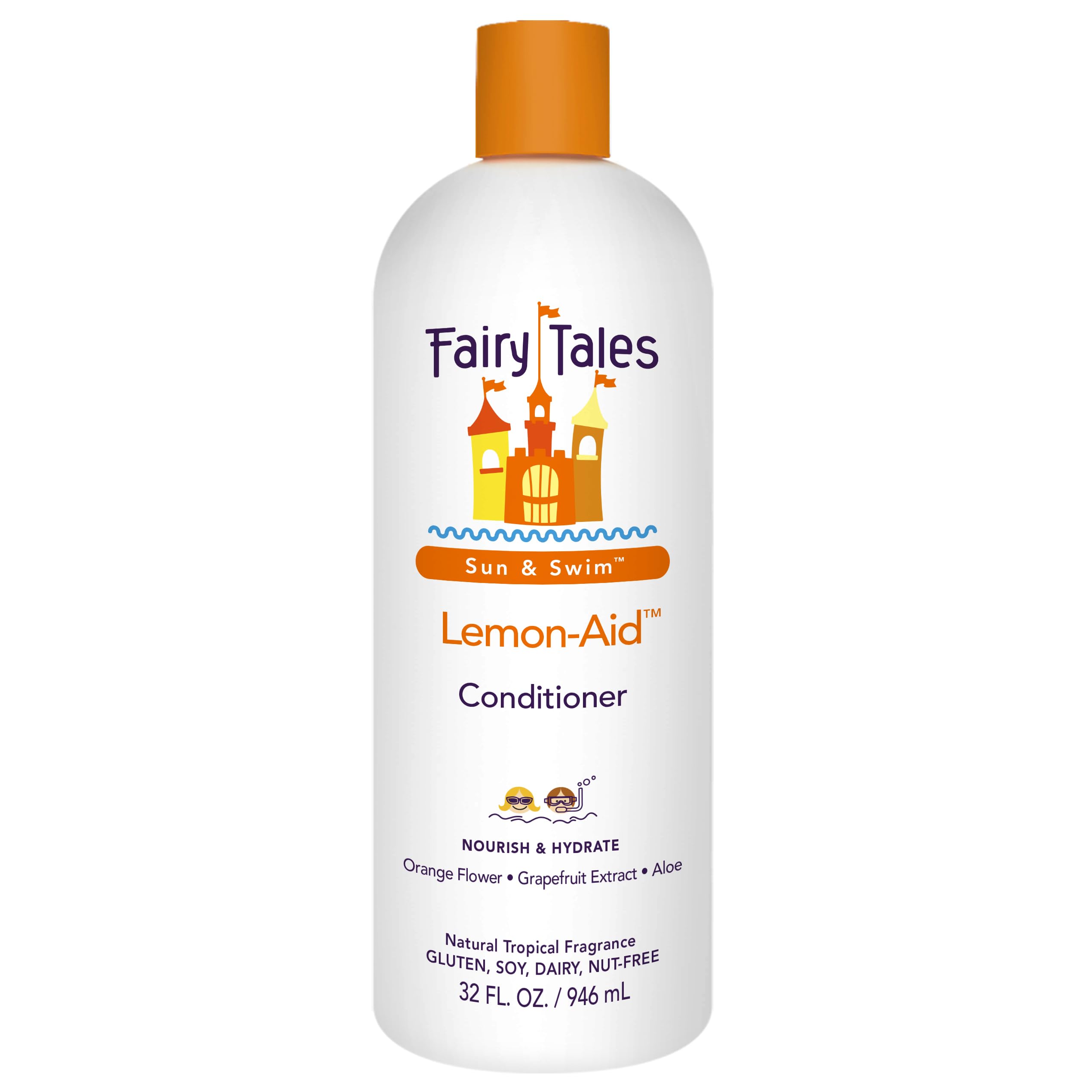 Fairy Tales Swimmer Conditioner for Kids - 32 oz | Natural USA‑Made, Paraben/Sulfate/Dye Free