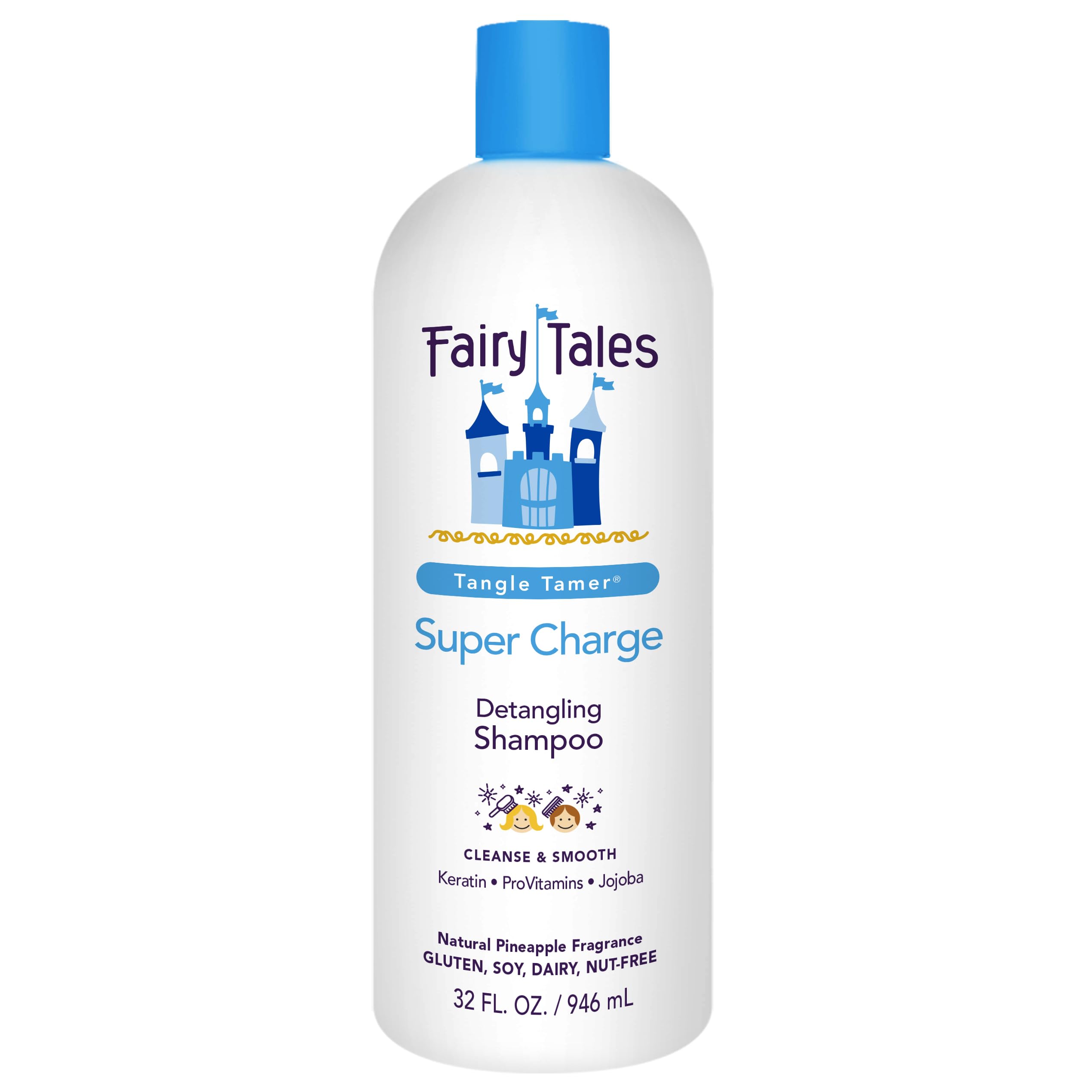 Fairy Tales Tangle Tamer Detangling Shampoo for Kids – Ultra Moisturizing, Anti-Frizz Protection, 32 oz | Paraben Free & Sulfate Free