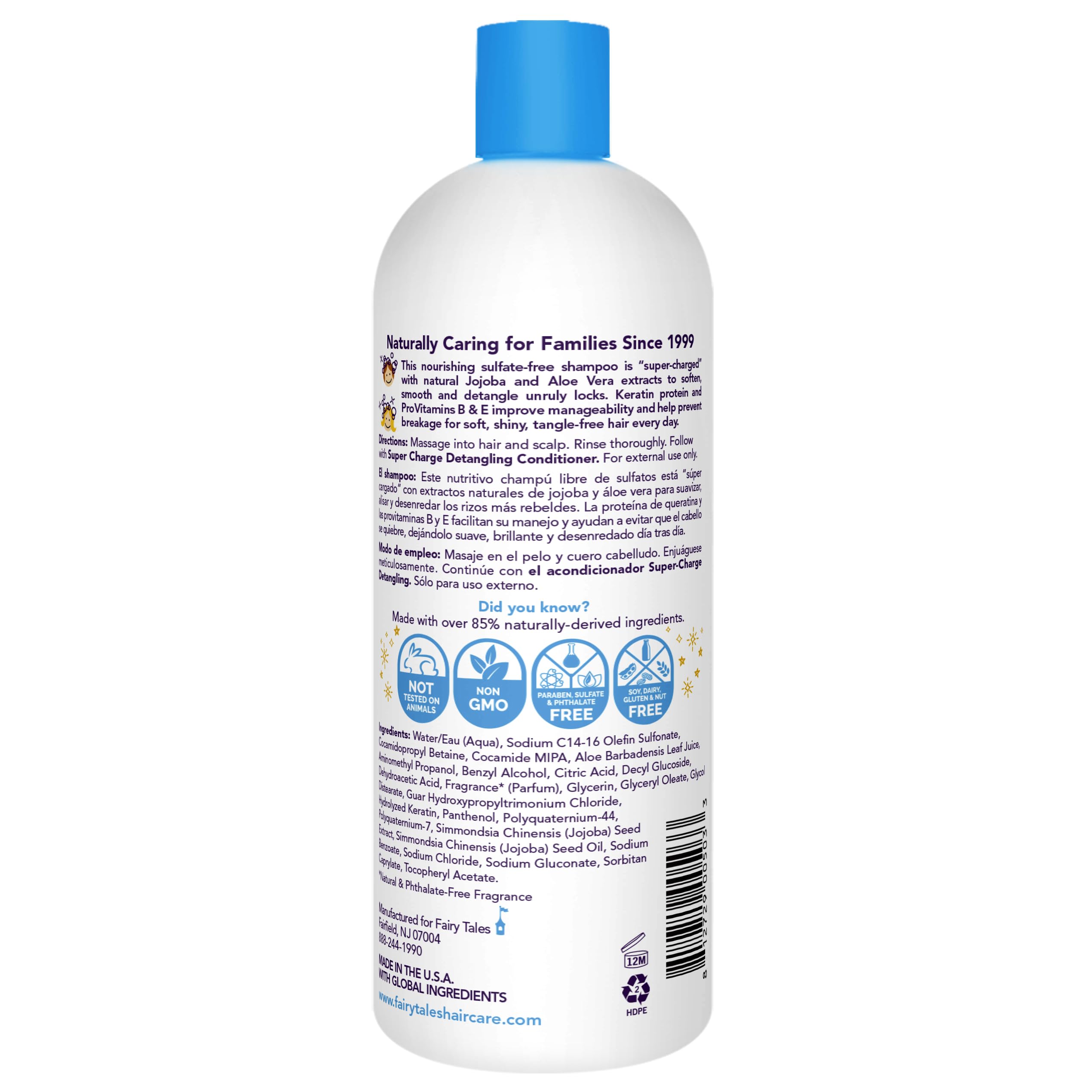 Fairy Tales Tangle Tamer Detangling Shampoo for Kids – Ultra Moisturizing, Anti-Frizz Protection, 32 oz | Paraben Free & Sulfate Free