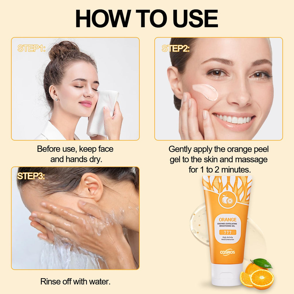 FAIRYTALESPACE Orange Exfoliating Gel Scrub for Face & Body – Deep Cleanse, Pore Refinement, Hydration (2PCS)