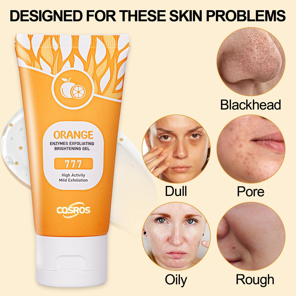 FAIRYTALESPACE Orange Exfoliating Gel Scrub for Face & Body – Deep Cleanse, Pore Refinement, Hydration (2PCS)
