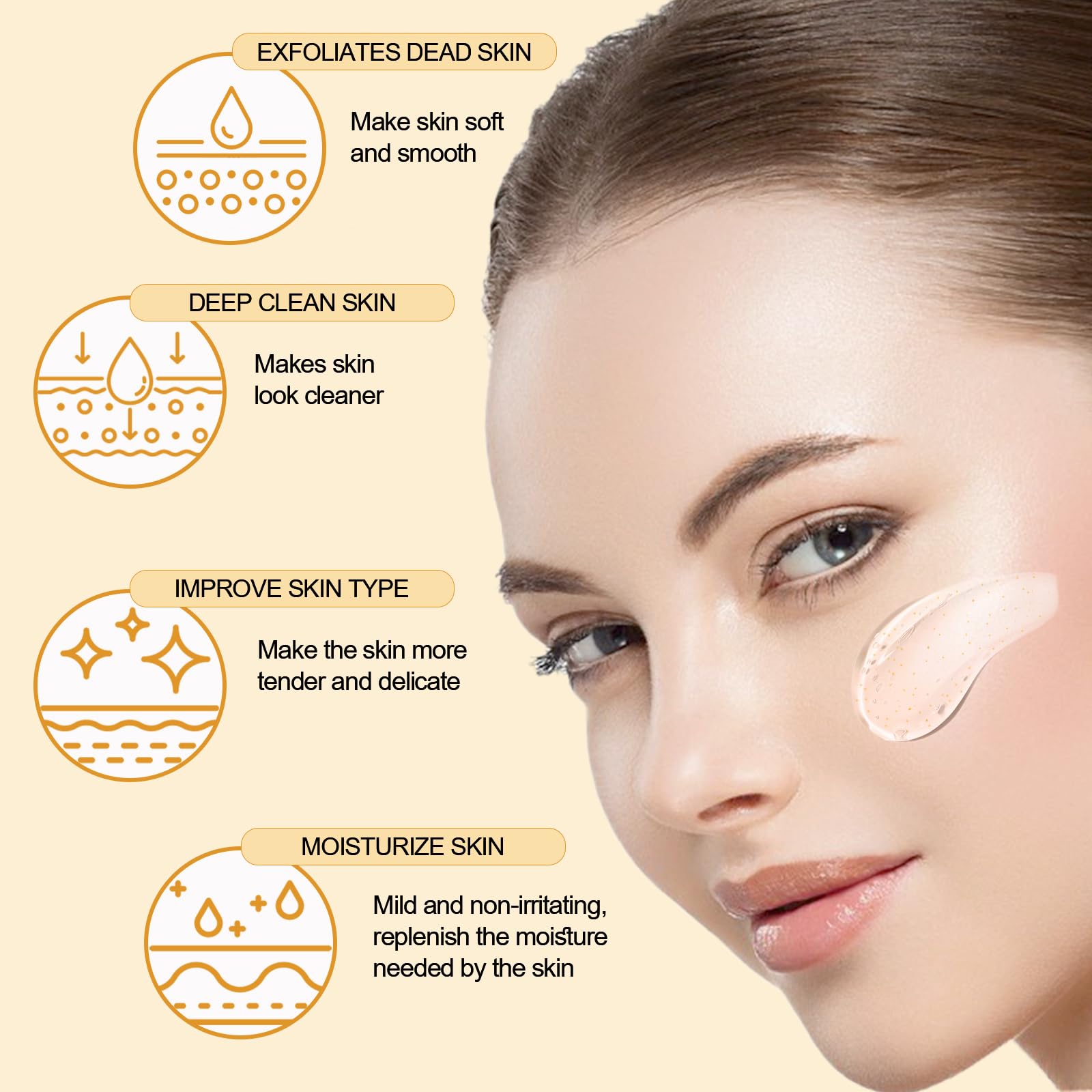 FAIRYTALESPACE Orange Exfoliating Gel Scrub – Deep Cleanse, Hydration & Blackhead Reduction (1PC)