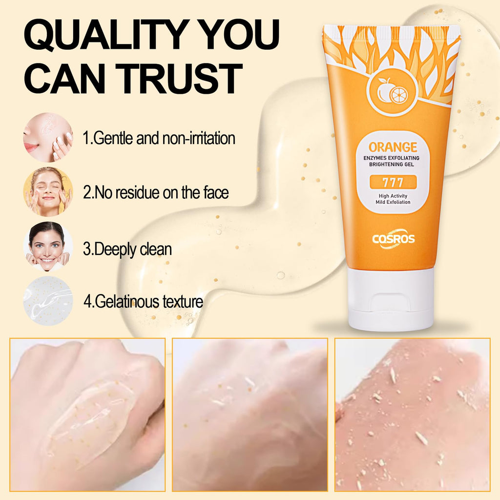 FAIRYTALESPACE Orange Exfoliating Gel Scrub for Face & Body – Deep Cleanse, Pore Refinement, Hydration (2PCS)