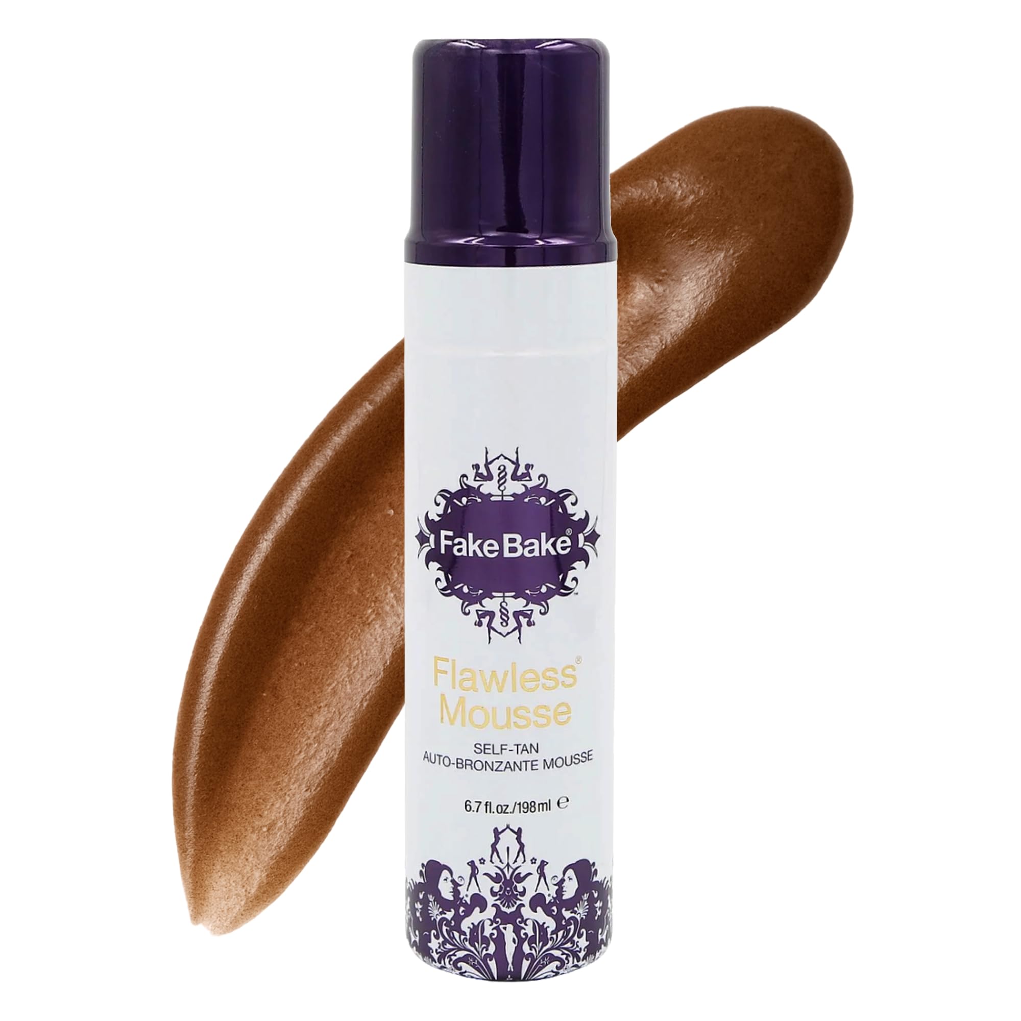 Fake Bake Flawless Self Tanning Mousse – Streak-Free, Quick-Dry Sunless Tanner for All Skin Tones