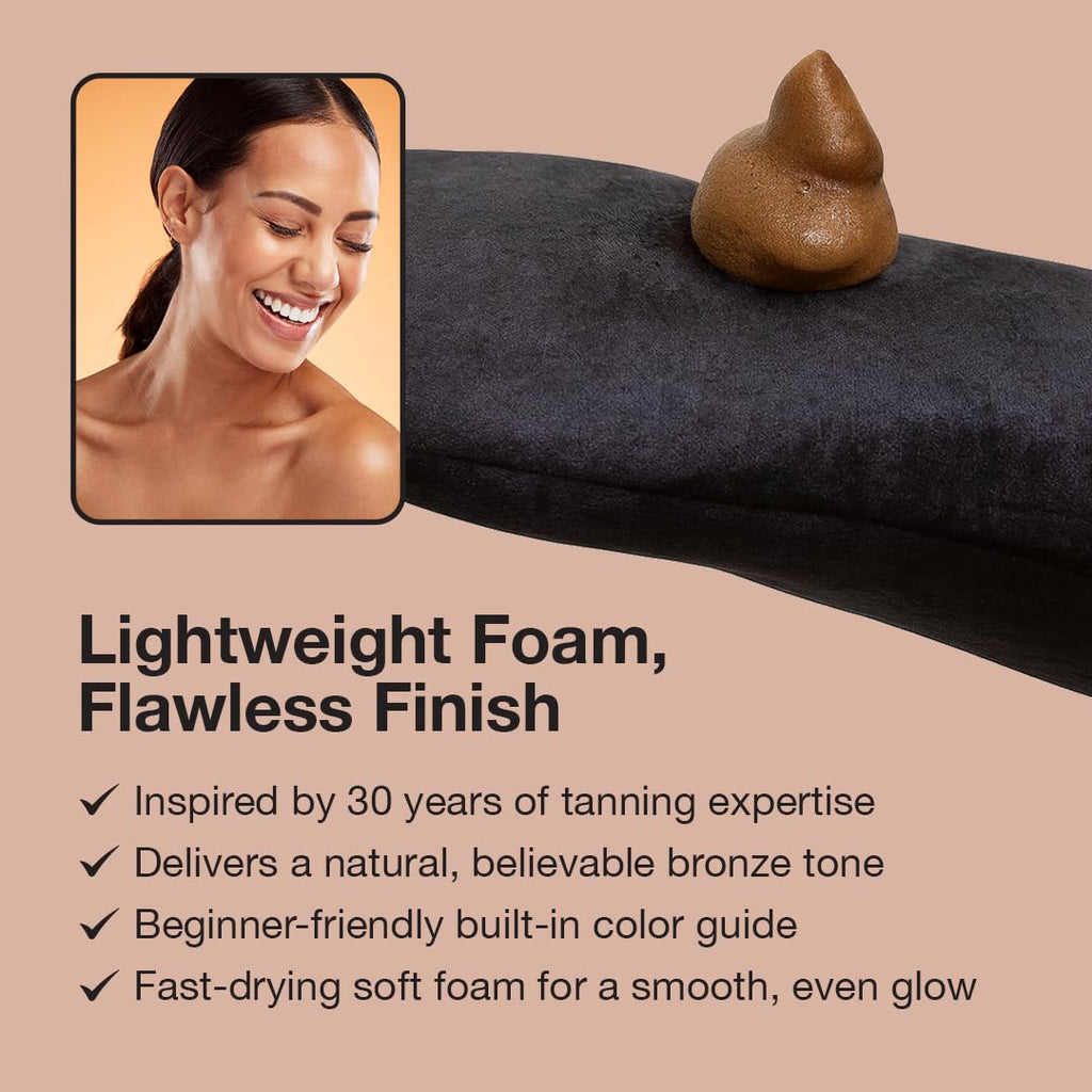 Fake Bake Flawless Self Tanning Mousse – Streak-Free, Quick-Dry Sunless Tanner for All Skin Tones