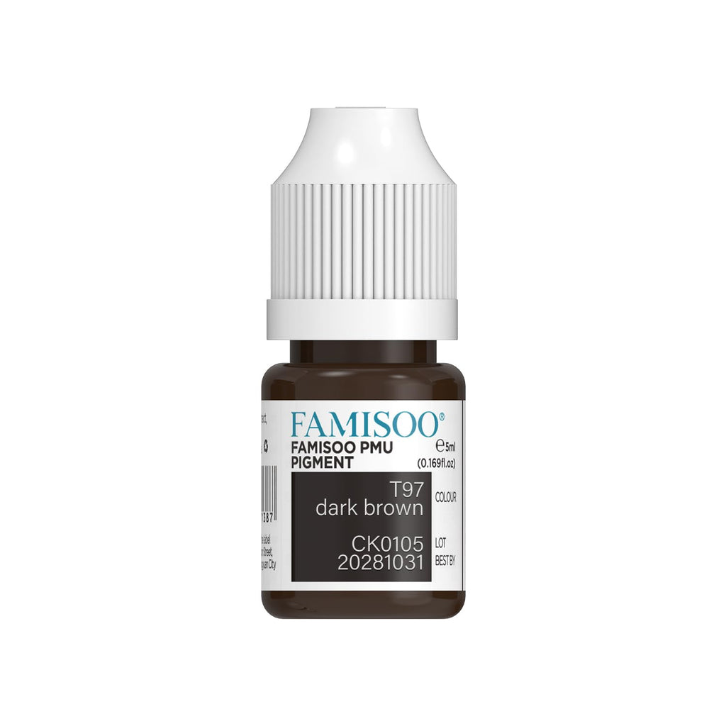 FAMISOO PMU Pigments for Eyebrow – 5ml True-Tone Microblading Ink for Brows, Lips & Eyeliner