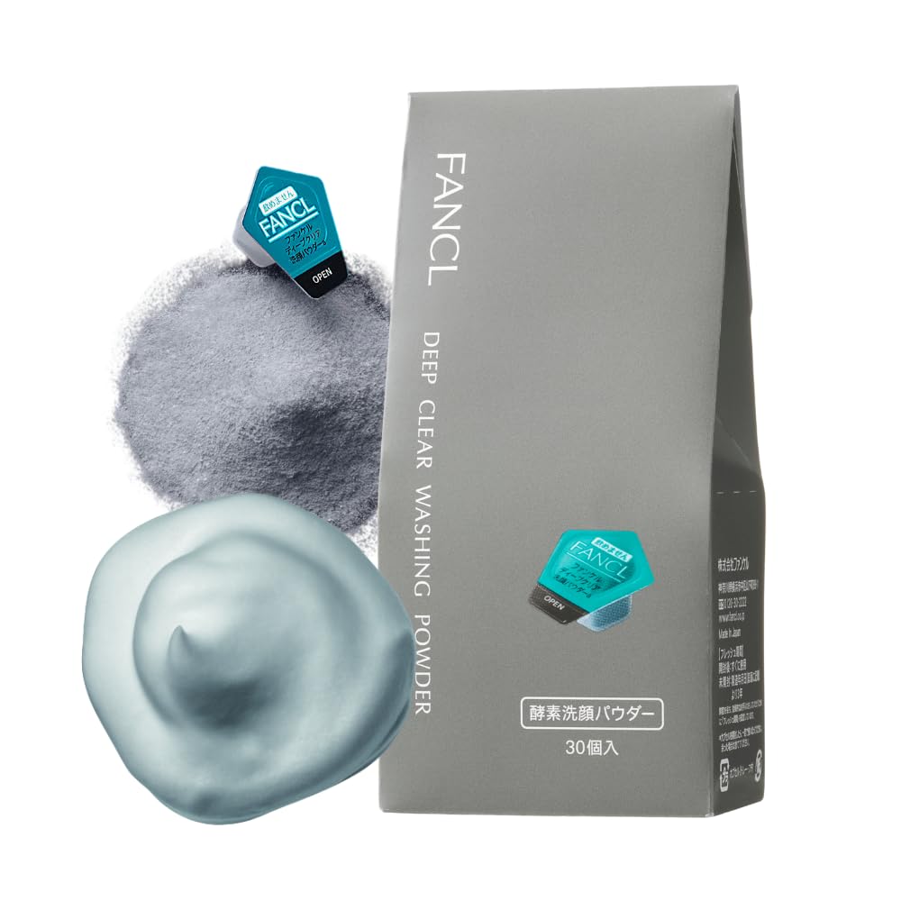 FANCL Deep Clear Washing Powder – Charcoal Enzymes Facial Cleanser for All Skin Types