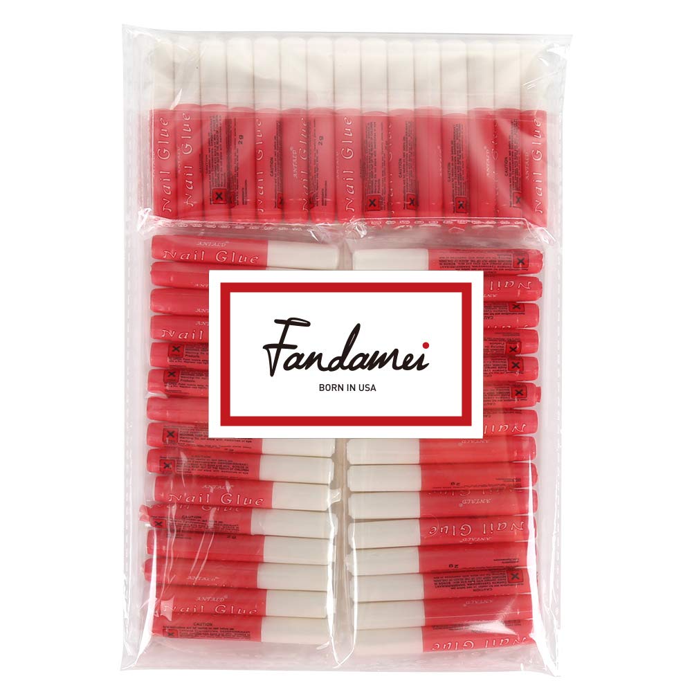 Fandamei 45 Pcs Nail Glue for Press Ons - 0.07 oz Each, Strong Bond for Nail Tips and Acrylic Nails