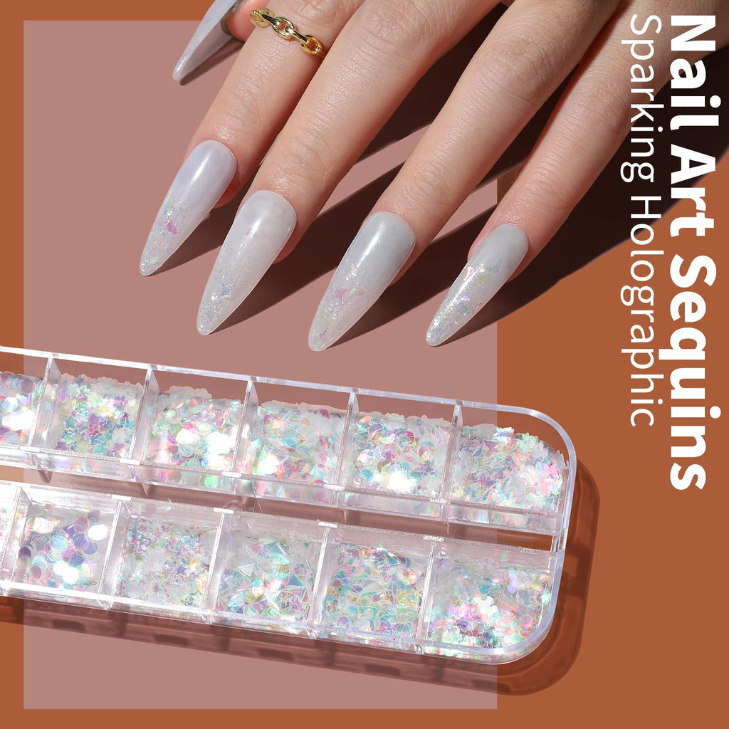 FANDAMEI Nail Art Brushes Set | Complete Nail Design Kit with Dotting Pens, Rhinestones & Sequins