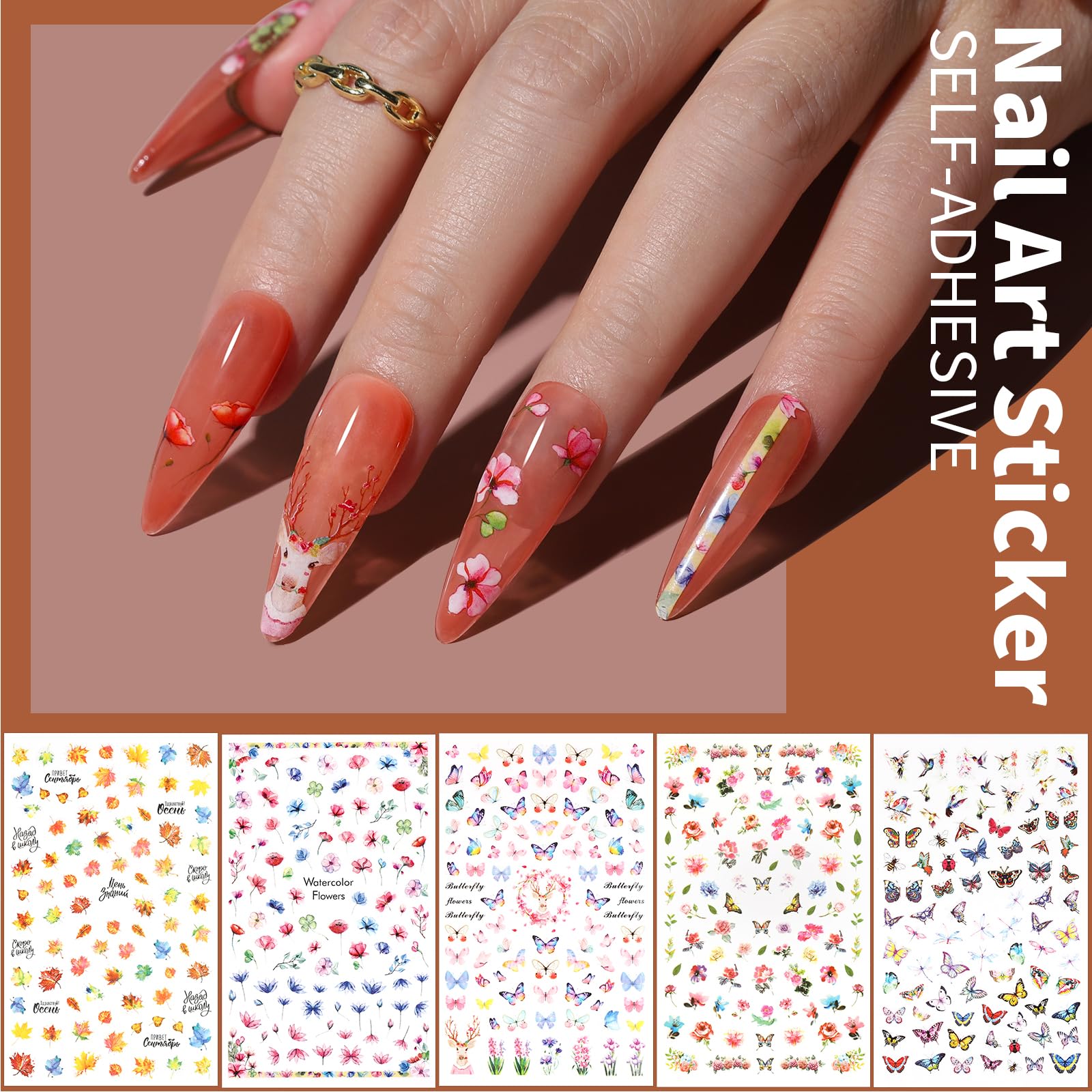 FANDAMEI Nail Art Brushes Set | Complete Nail Design Kit with Dotting Pens, Rhinestones & Sequins
