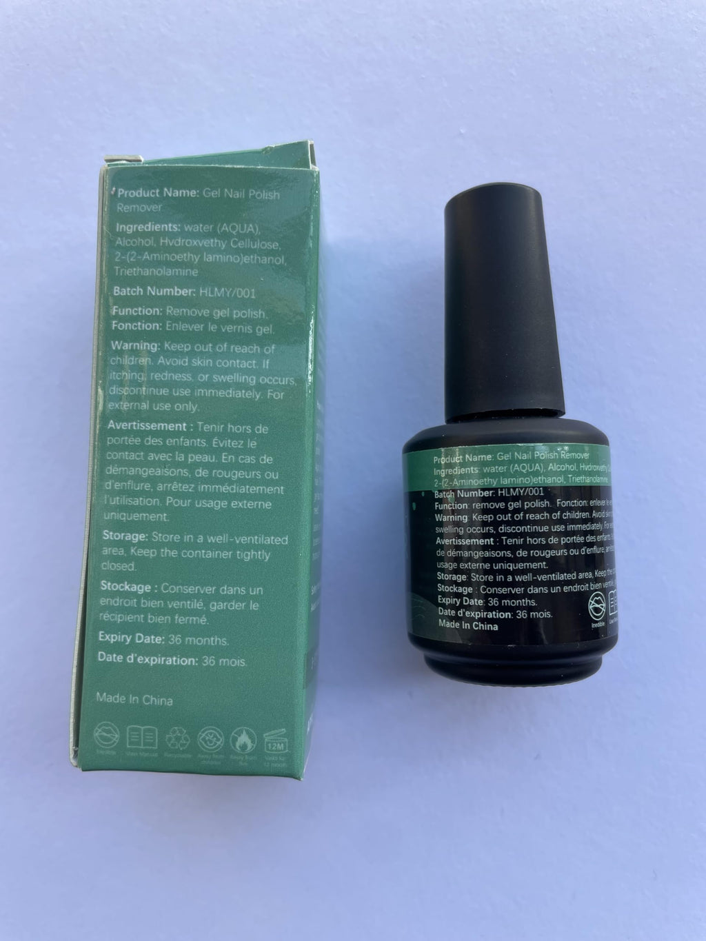 Fanisn Gel Nail Polish Remover Kit – No Soak, 15ml, 2-5 Min Removal, Includes Cuticle Pusher & Nail File