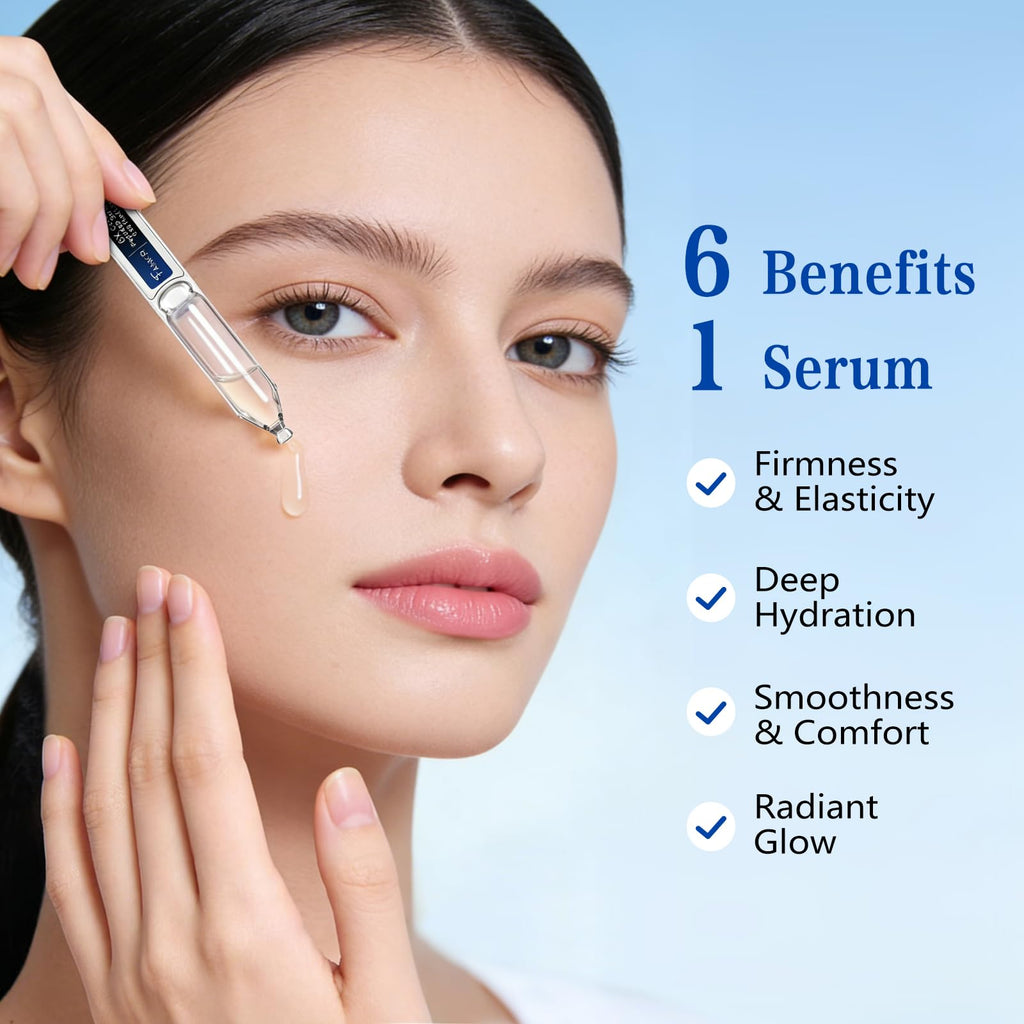 Fankr 6X Collagen Peptides Serum for Face – Triple Collagen, Matrixyl 3000, Centella & Ectoin | Hydration, Firming & Smoothing | 30 x 1.5ml Ampoules