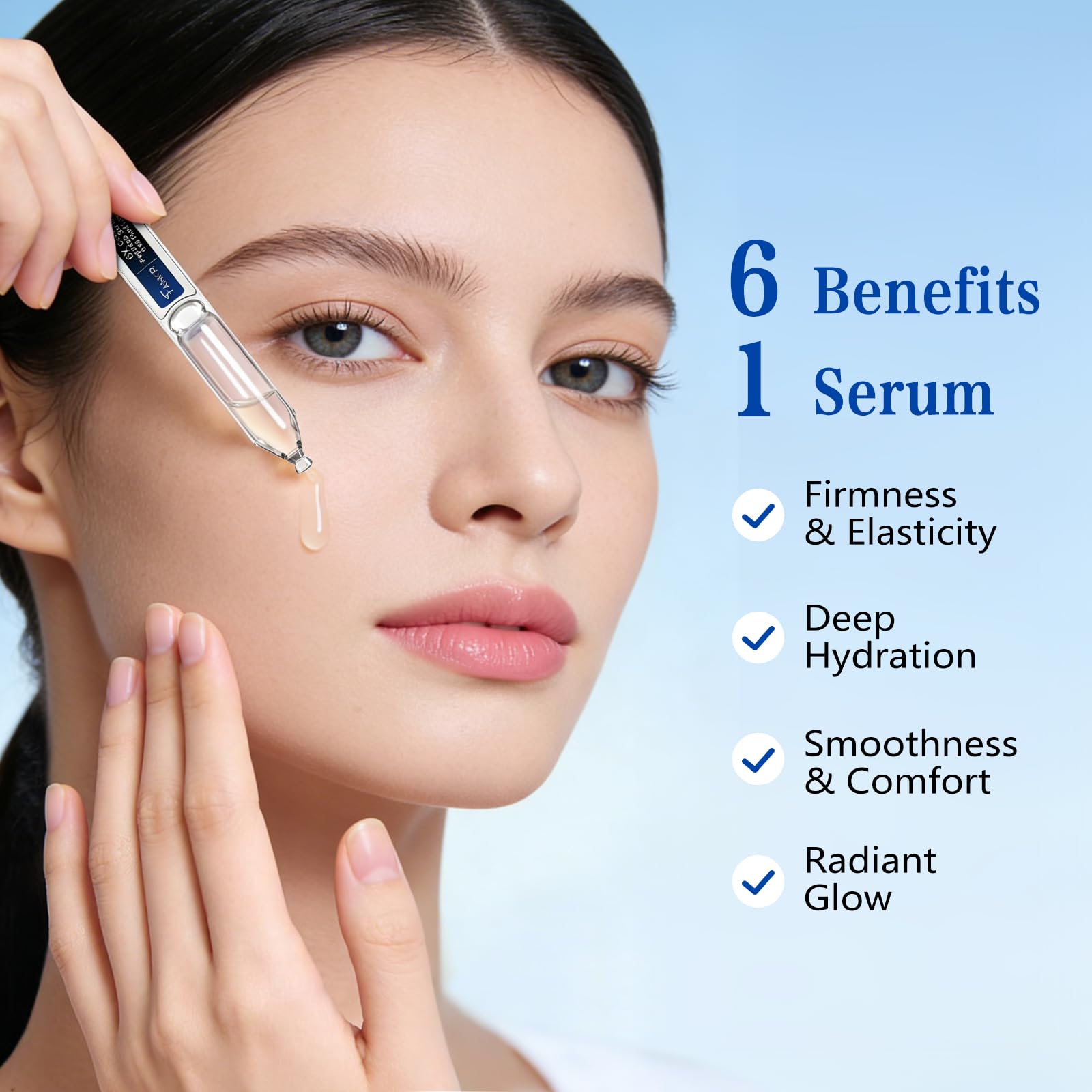 Fankr 6X Collagen Peptides Serum for Face – Triple Collagen, Matrixyl 3000, Centella & Ectoin | Hydration, Firming & Smoothing | 30 x 1.5ml Ampoules