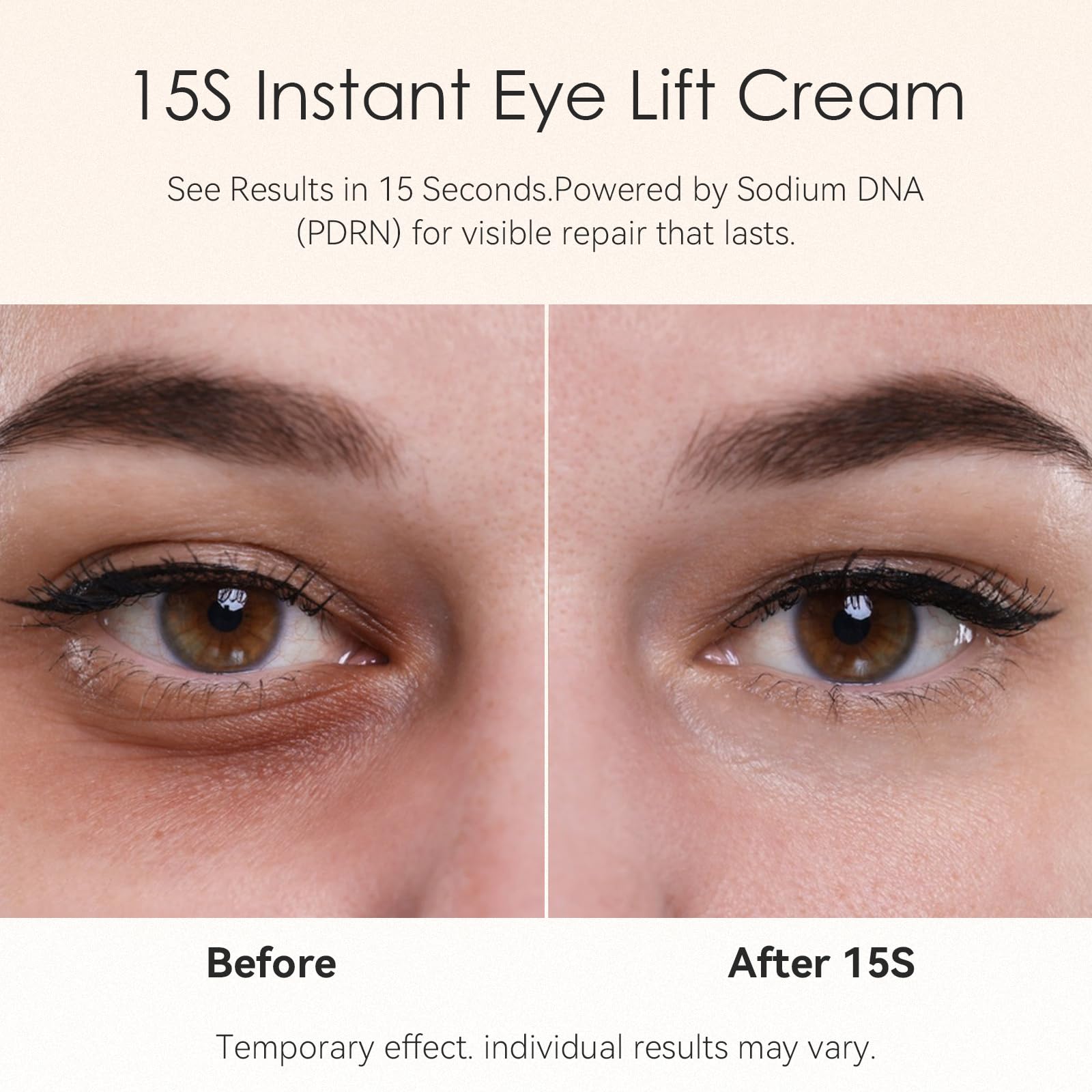 Fankr 15-Second Eye Lift Cream | Sodium DNA, 0.1% Retinal, Caffeine & Peptides