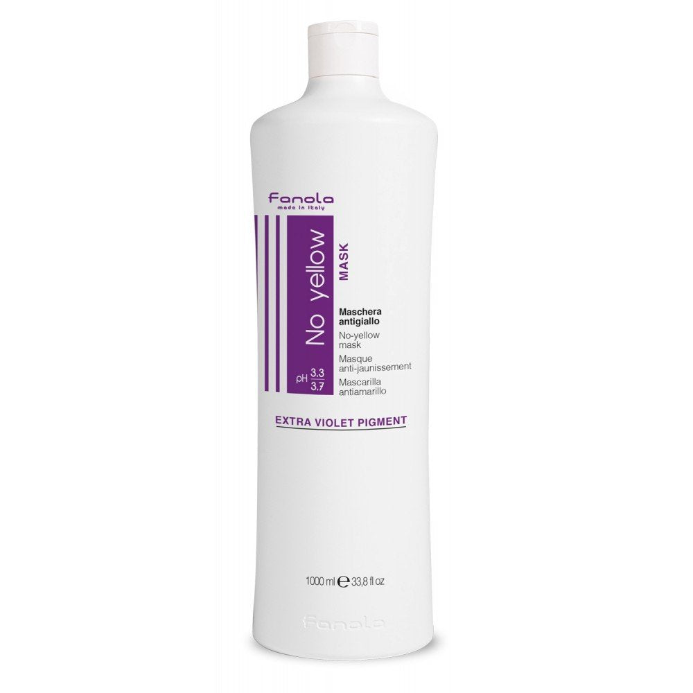 Fanola No Yellow Shampoo & Mask – Purple Anti-Brass Toner for Blonde, Silver & Highlighted Hair (33.8 oz)