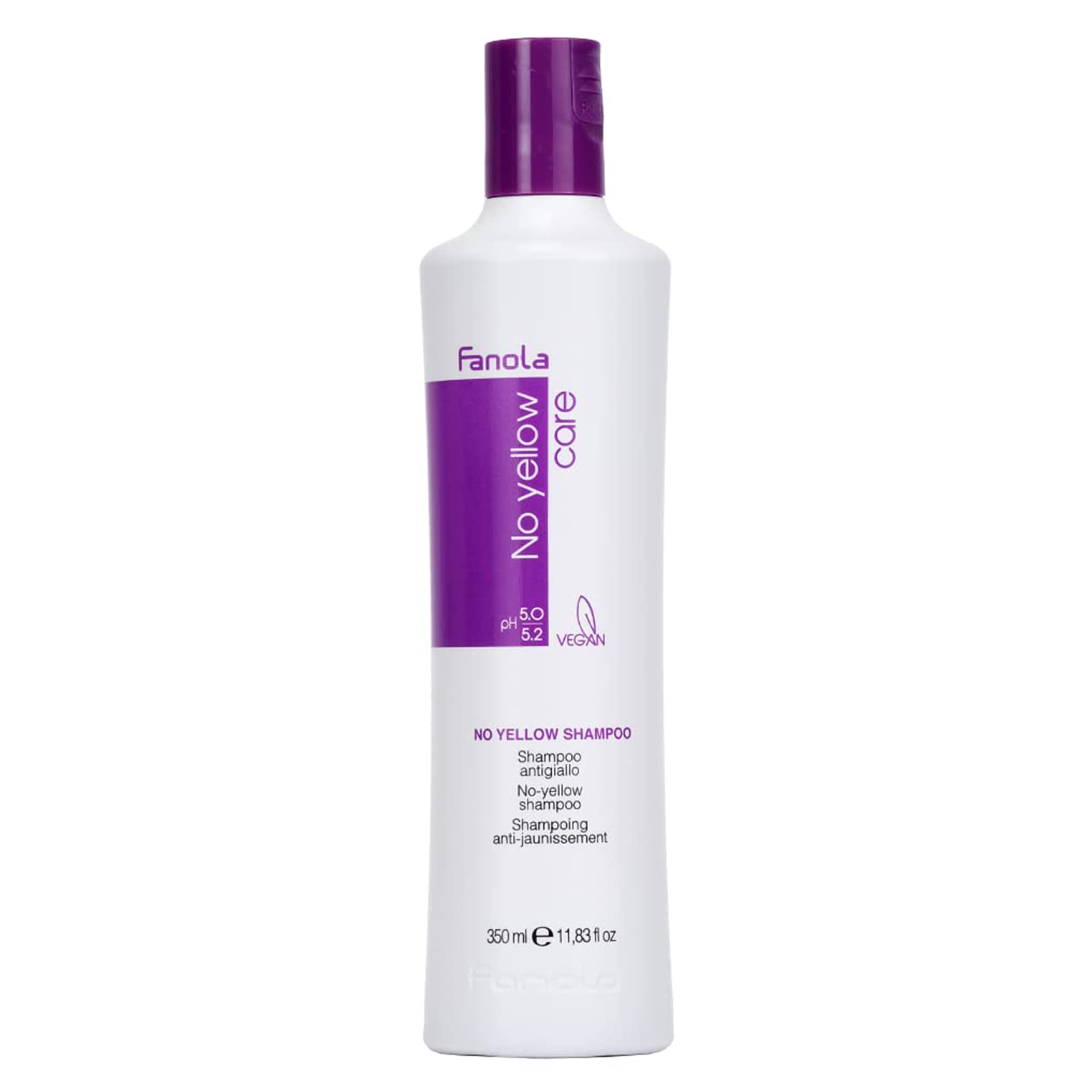 Fanola No Yellow Purple Shampoo – Neutralizes Brass for Blond, Bleached & Grey Hair