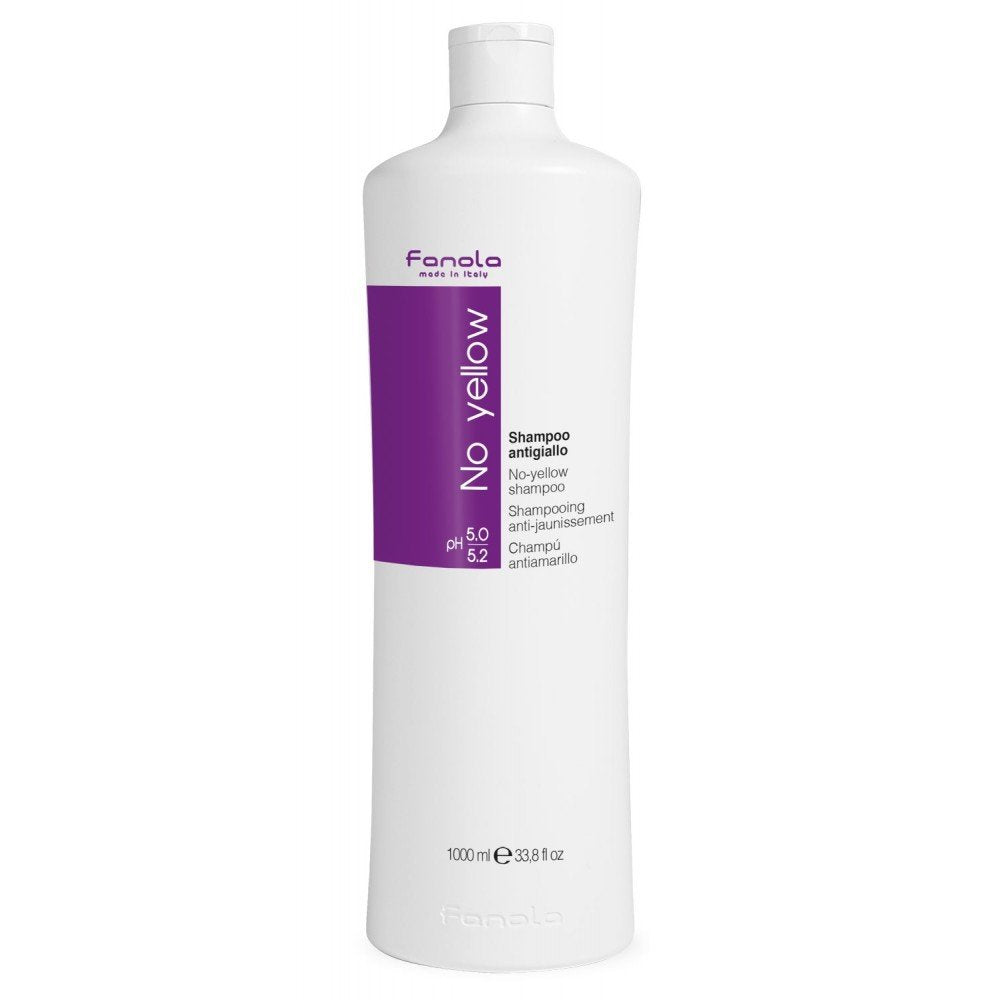 Fanola No Yellow Shampoo & Mask – Purple Anti-Brass Toner for Blonde, Silver & Highlighted Hair (33.8 oz)
