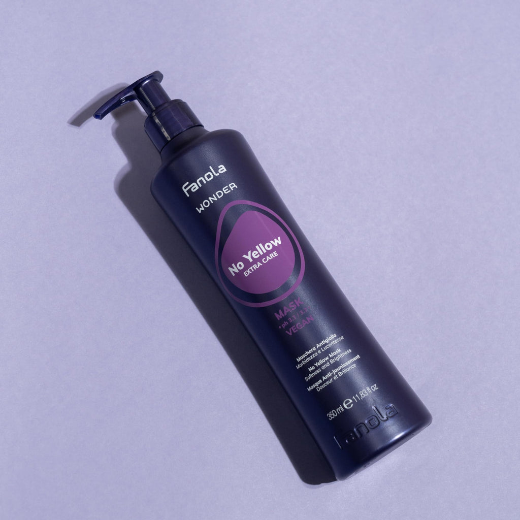 Fanola Wonder No Yellow Purple Hair Mask – Acidic pH Deep Conditioning for Blonde, Bleached & Grey Hair