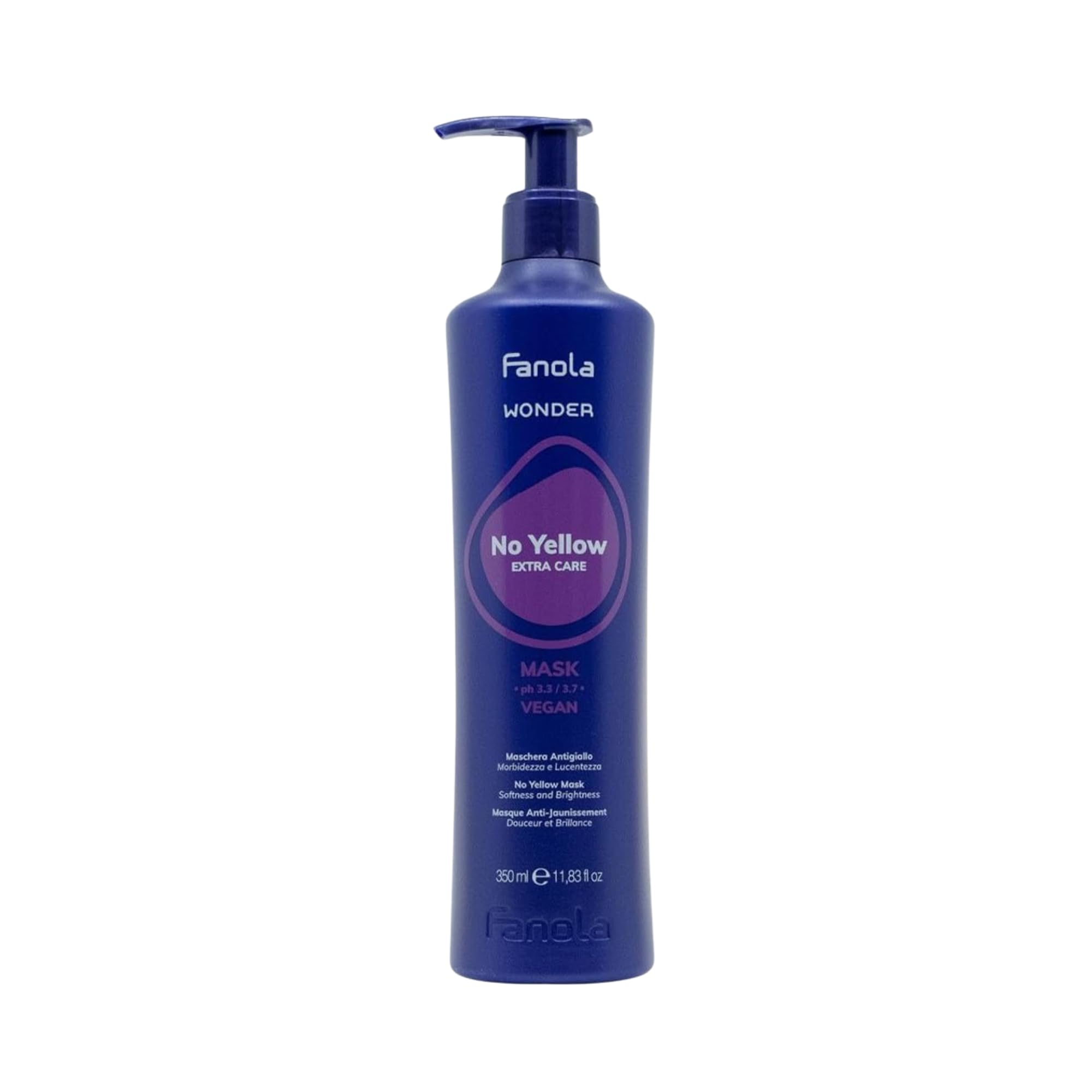 Fanola Wonder No Yellow Purple Hair Mask – Acidic pH Deep Conditioning for Blonde, Bleached & Grey Hair