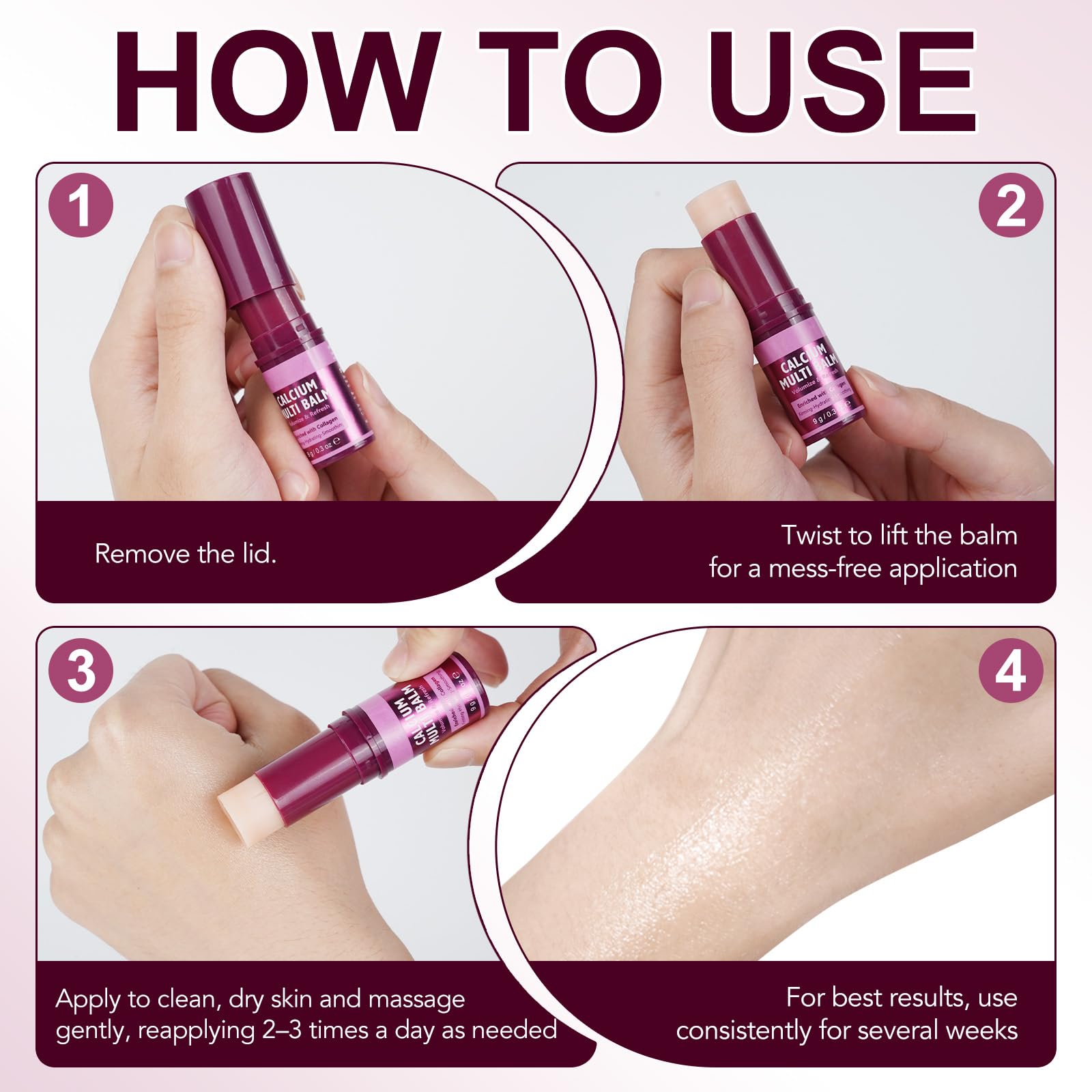 FANSHI Calcium Multi Balm Stick – Firming, Hydrating & Smoothing for Eyes, Face & Neck (2-Pack)