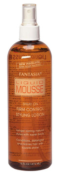 Fantasia Liquid Mousse Spray – 16 oz Bottle, Detangles & Flexible Hold (6 Pack)
