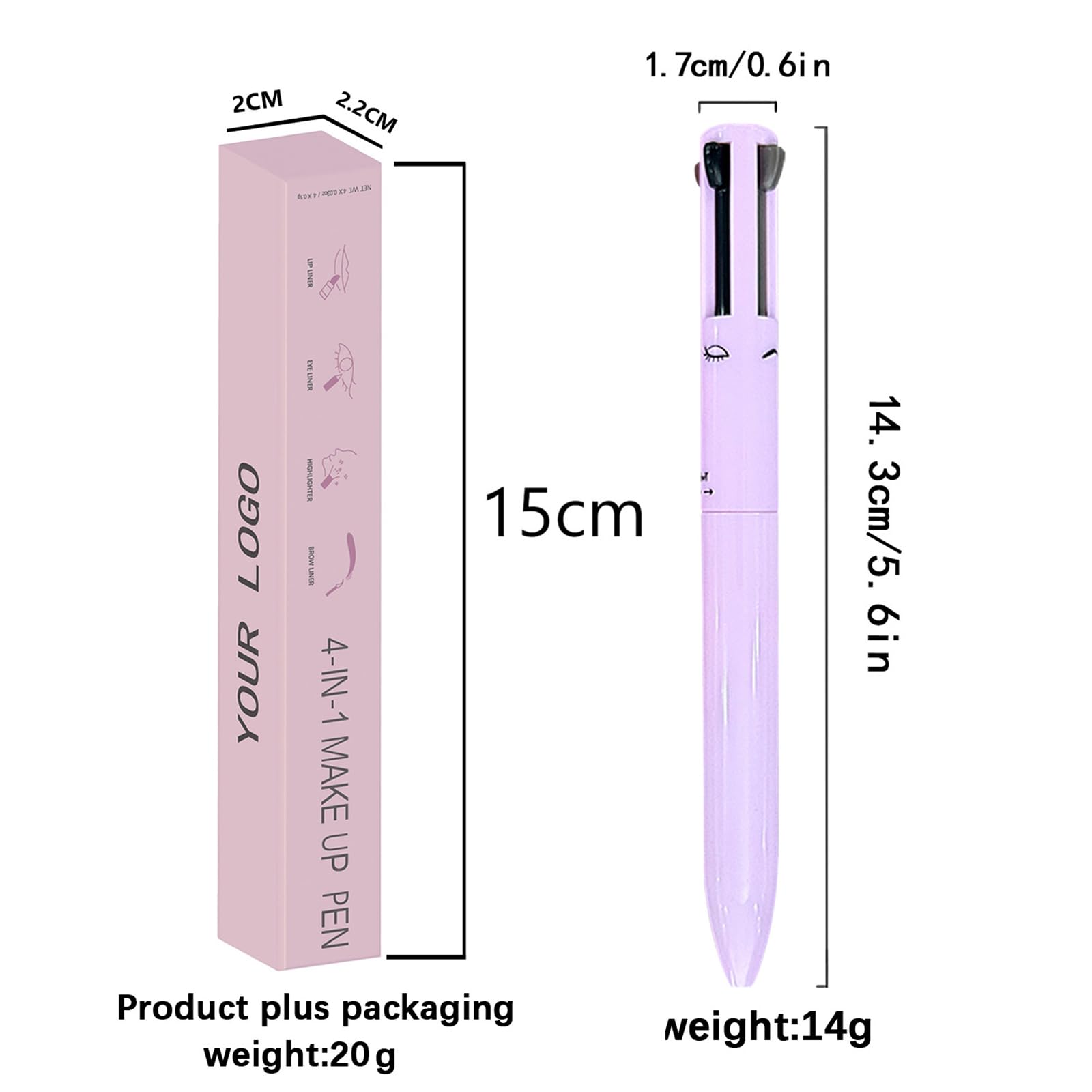 FantasyDay Magic 4-in-1 Makeup Pen | Brow Contour, Highlighter, Concealer & Definer