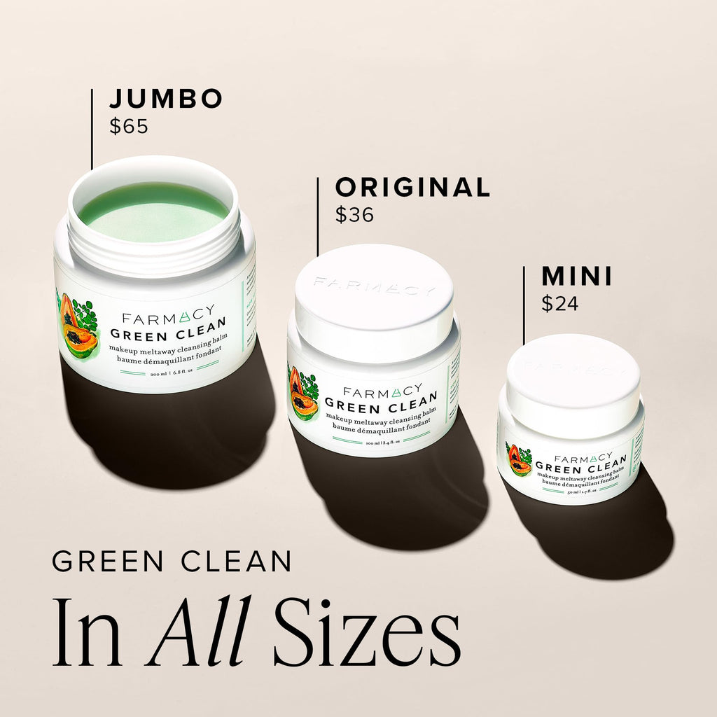 Farmacy Green Clean Makeup Remover Balm – Melt Makeup, Remove SPF, Hydrate Skin (12ml)