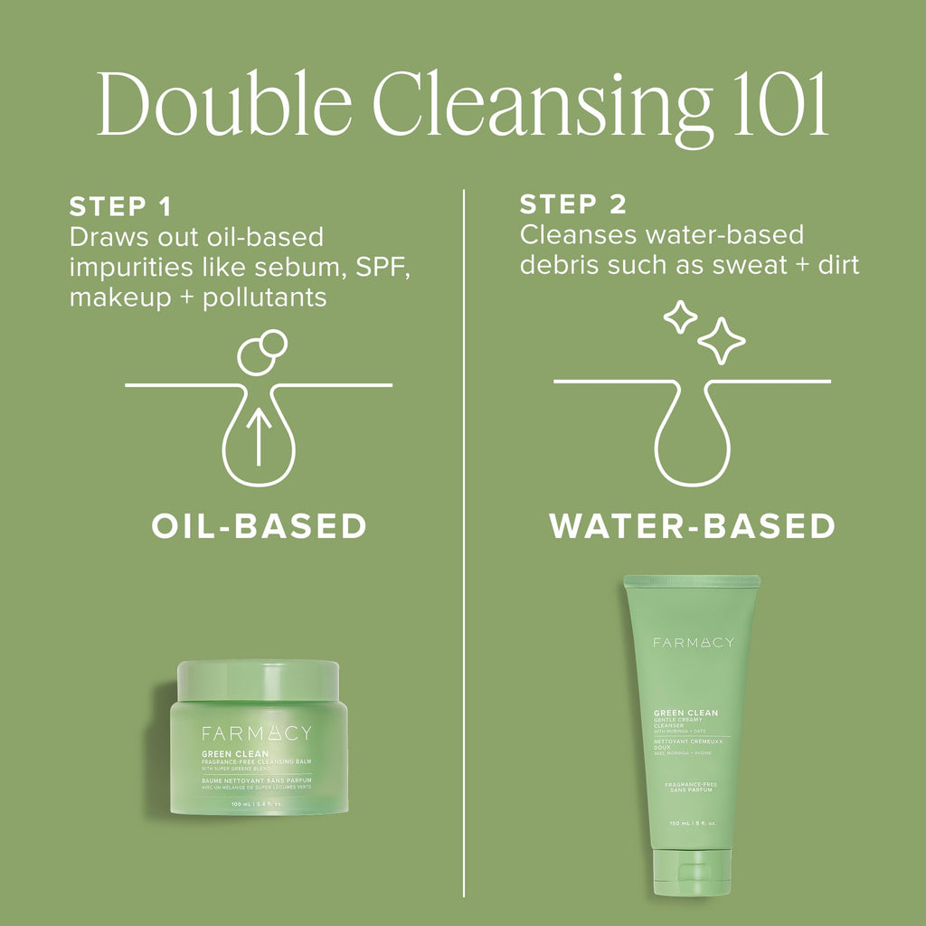 Farmacy Green Clean Sensitive Skin Makeup Remover Balm – Fragrance-Free, Waterproof Makeup Remover & Oil Cleanser (30ml)