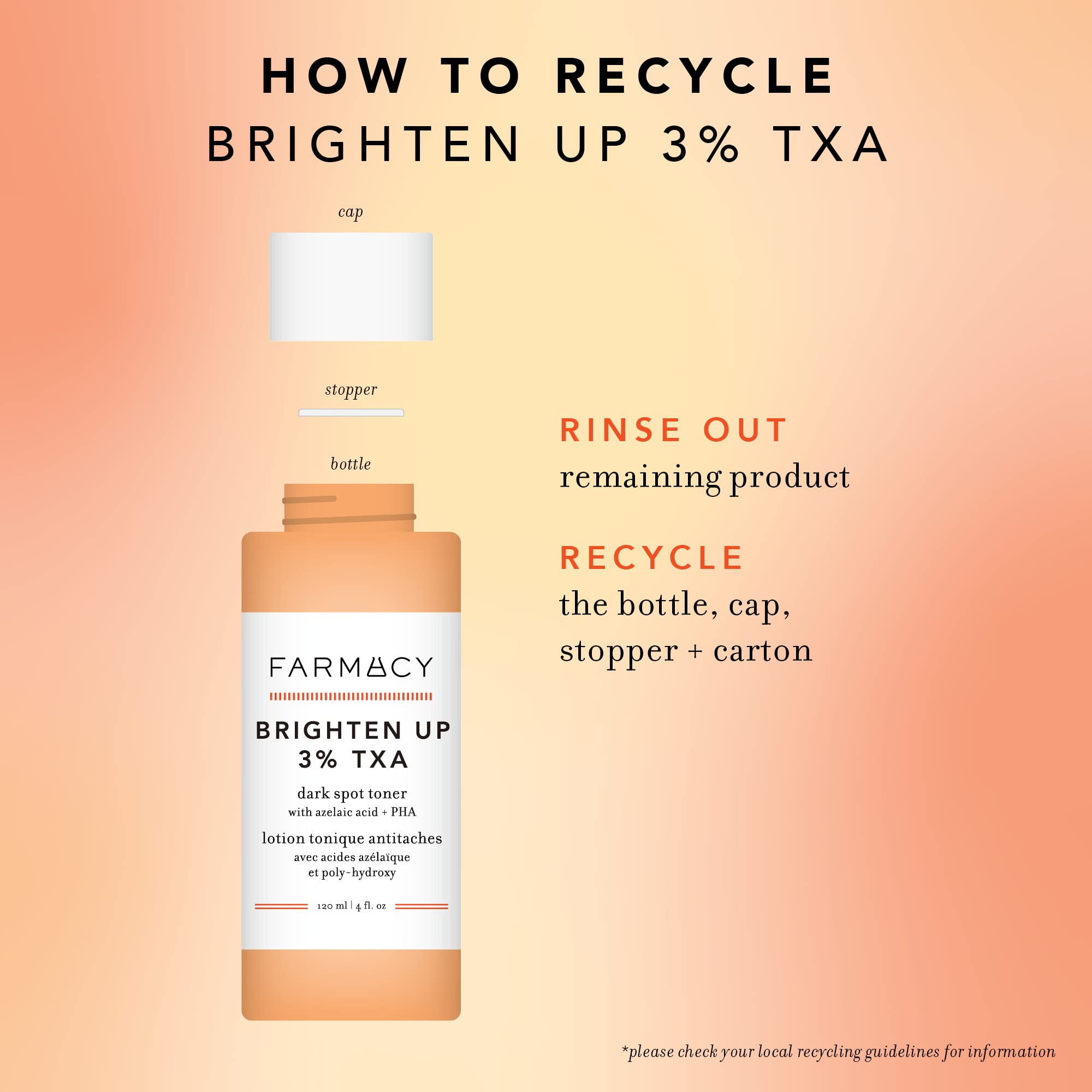 Farmacy 3% TXA Brightening Toner - Dark Spot Corrector with Azelaic Acid + 5% PHA (50ml)
