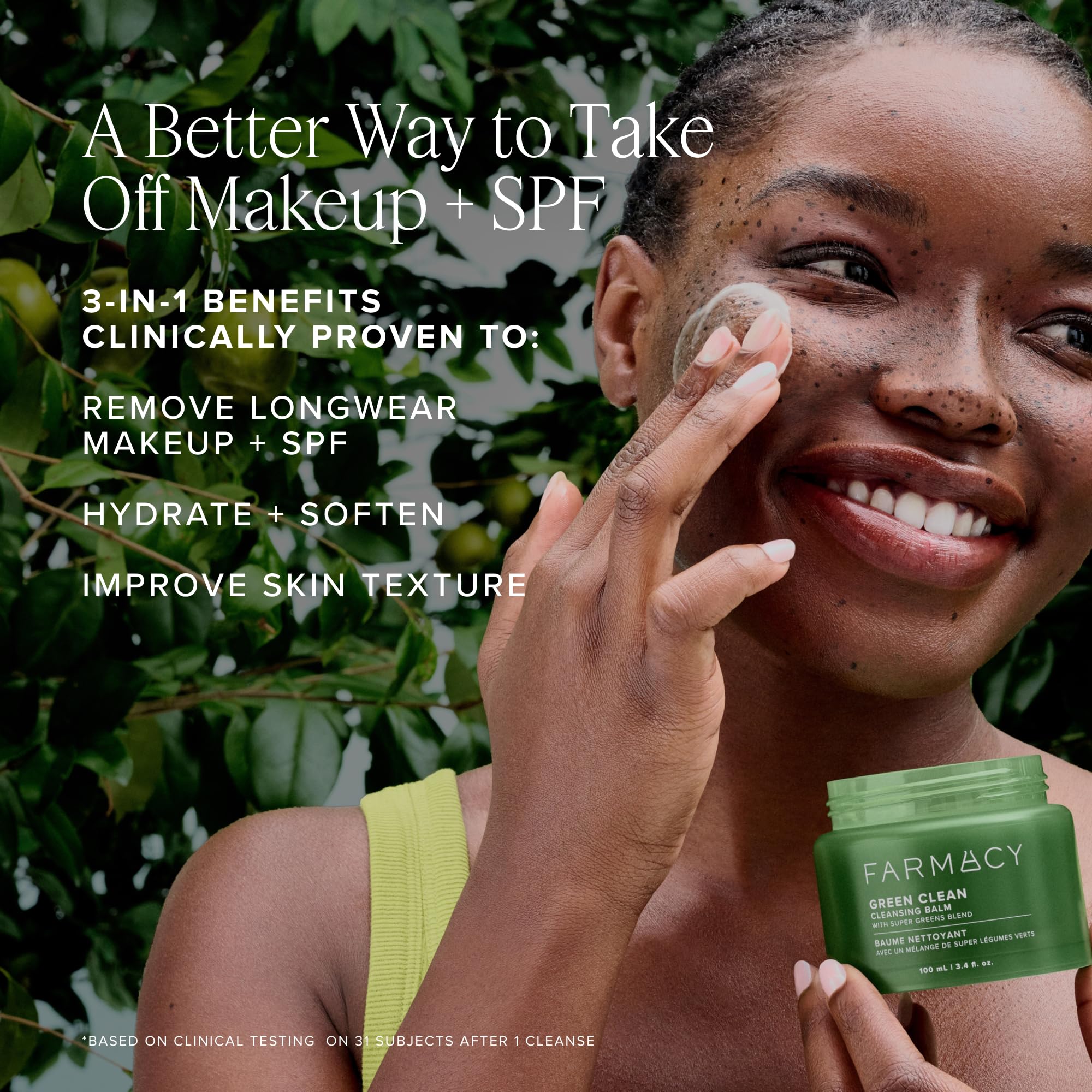 Farmacy Favorites Travel-Size Skincare Set | Green Clean Balm, Wake Up Honey Eye Cream, Honey Halo Moisturizer & Lip Smoothie