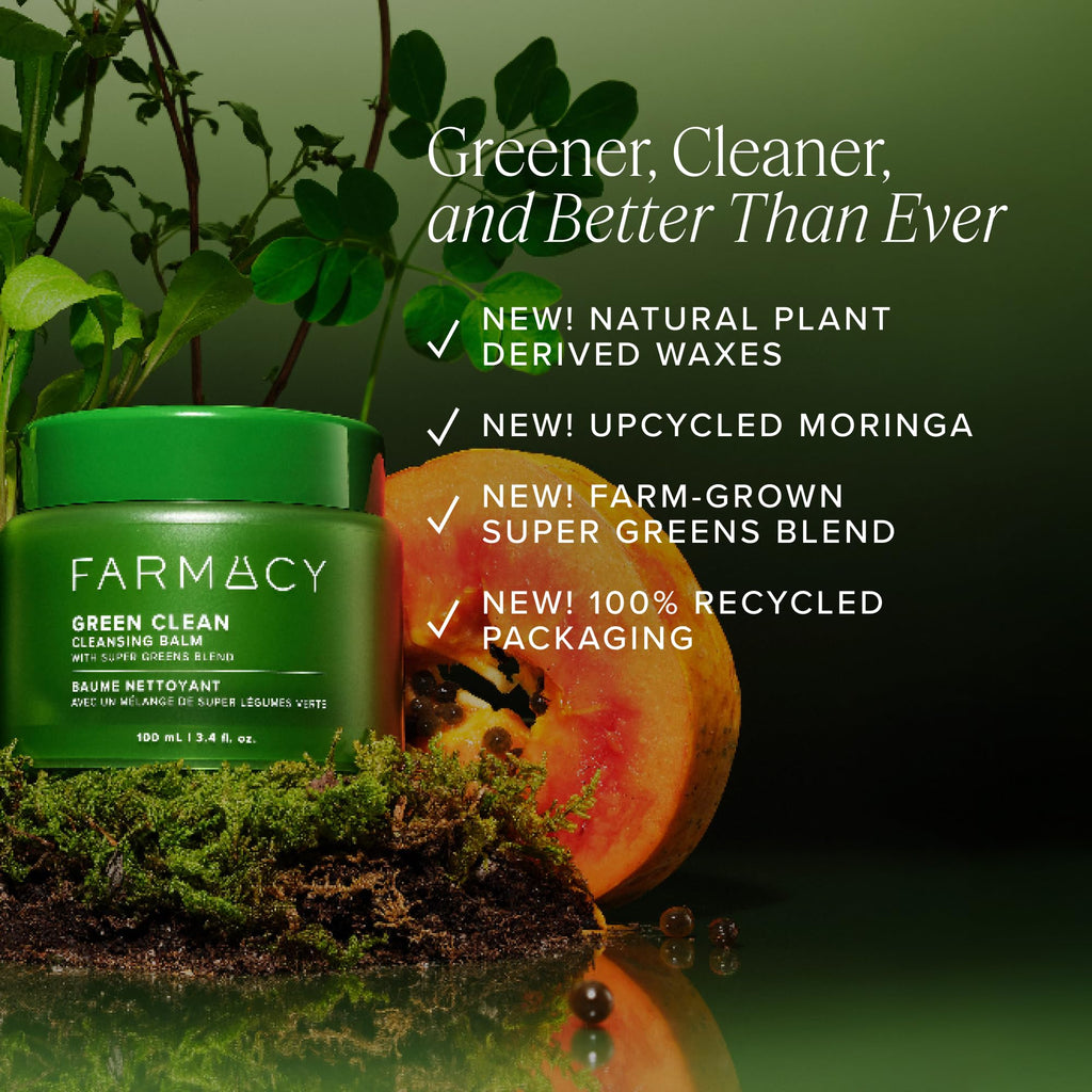 Farmacy Favorites Travel-Size Skincare Set | Green Clean Balm, Wake Up Honey Eye Cream, Honey Halo Moisturizer & Lip Smoothie