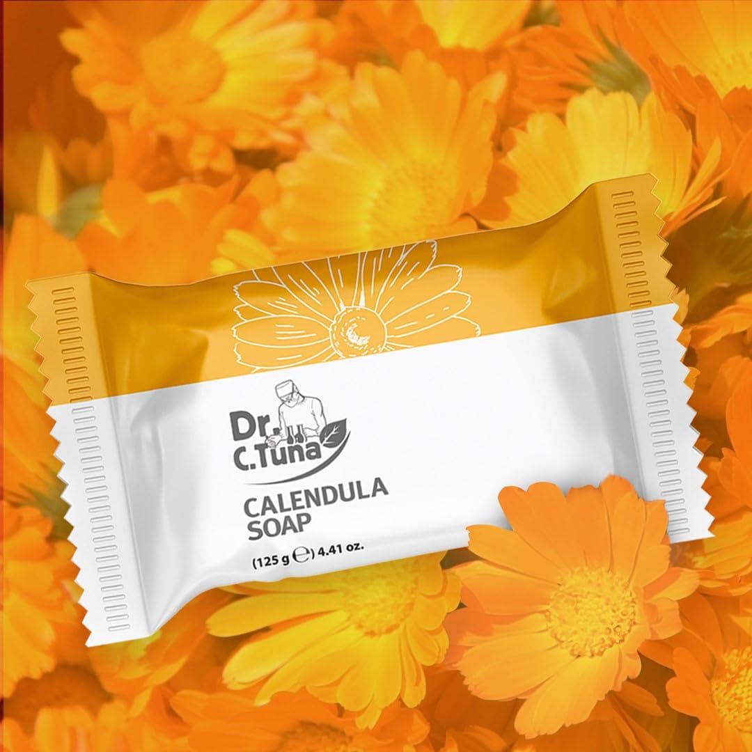 FARMASi Dr. C. Tuna Calendula Soap – Hydrating Face & Body Soap, 4.41 oz (Pack of 2)
