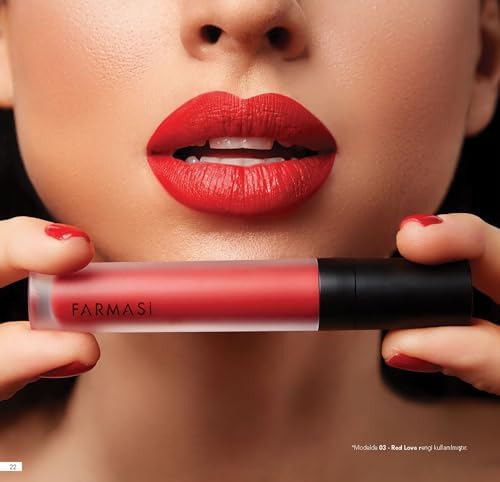 Farmasi Matte Liquid Lipstick Red Love – Long-Lasting, Ultra-Comfortable Color