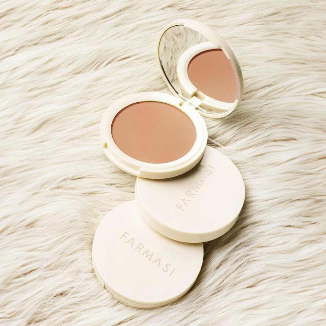 FARMASI Makeup BB All in One Powder – Lightweight, Long-Lasting Medium-Full Coverage in Cool Deep | 0.5 oz