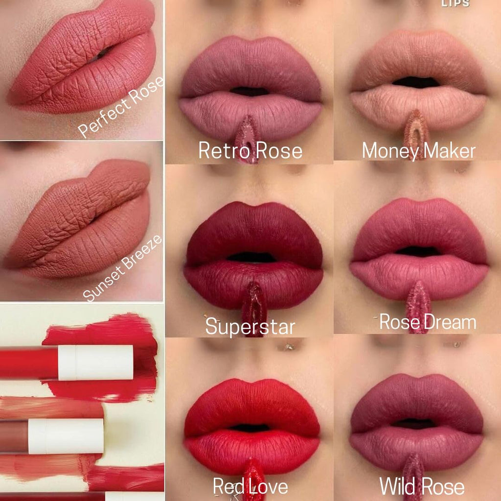 FARMASi Matte Liquid Lipstick Rose Dream – 12h Transfer-Proof Color