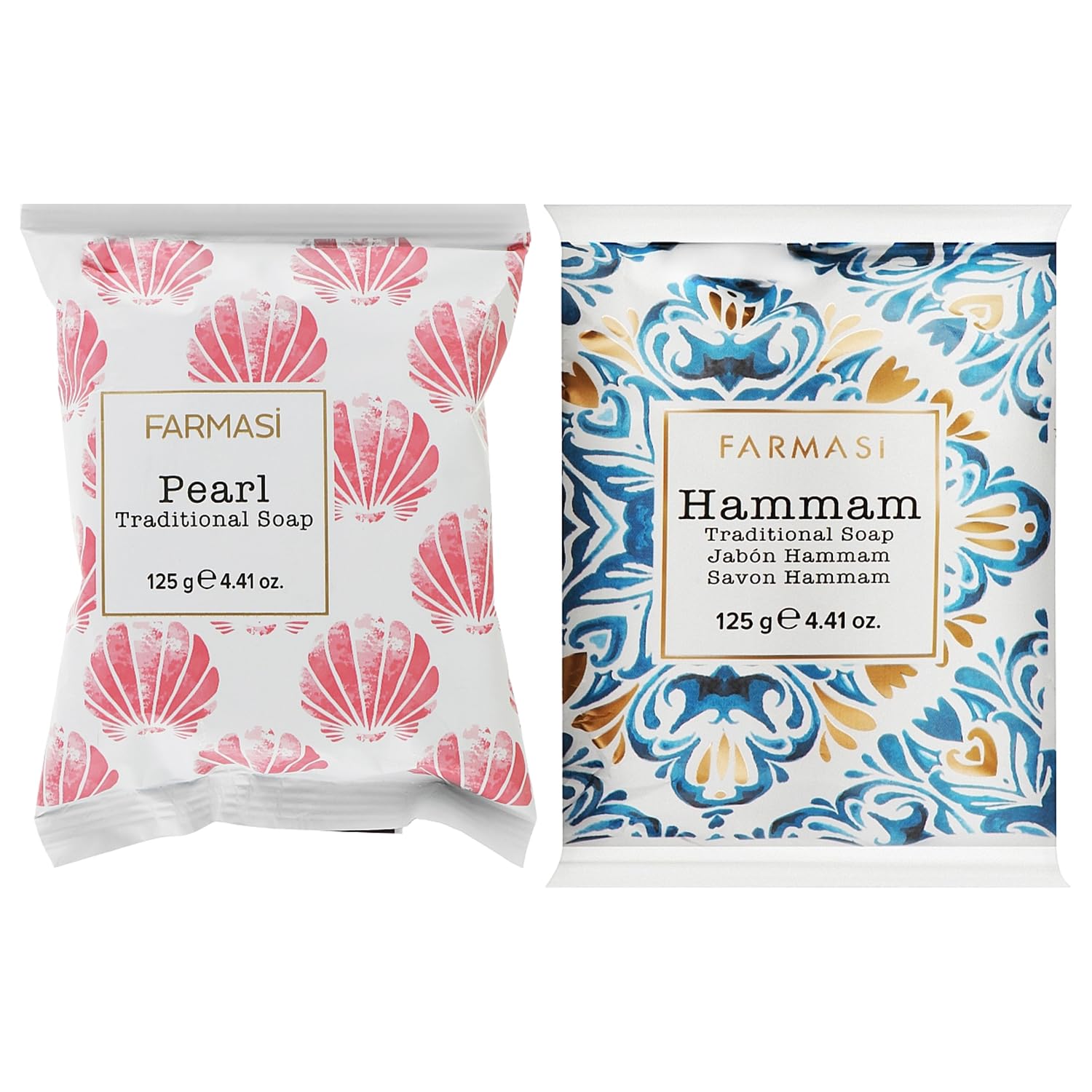 FARMASi Traditional Soap Bundle: Pearl & Hammam – 2 x 4.41 oz Bars