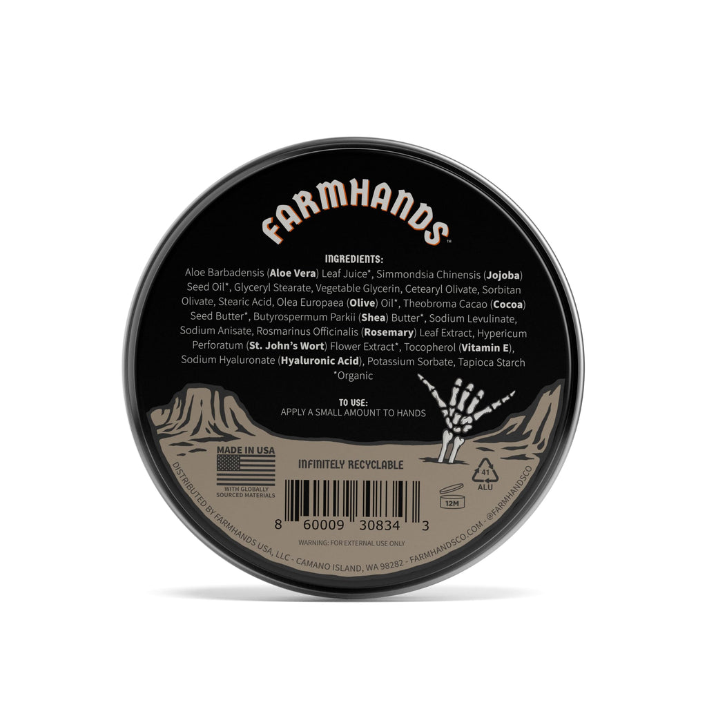 Farmhands Natural Non-Greasy Hand Cream – Fast-Absorbing, Fragrance-Free, 2oz Tin